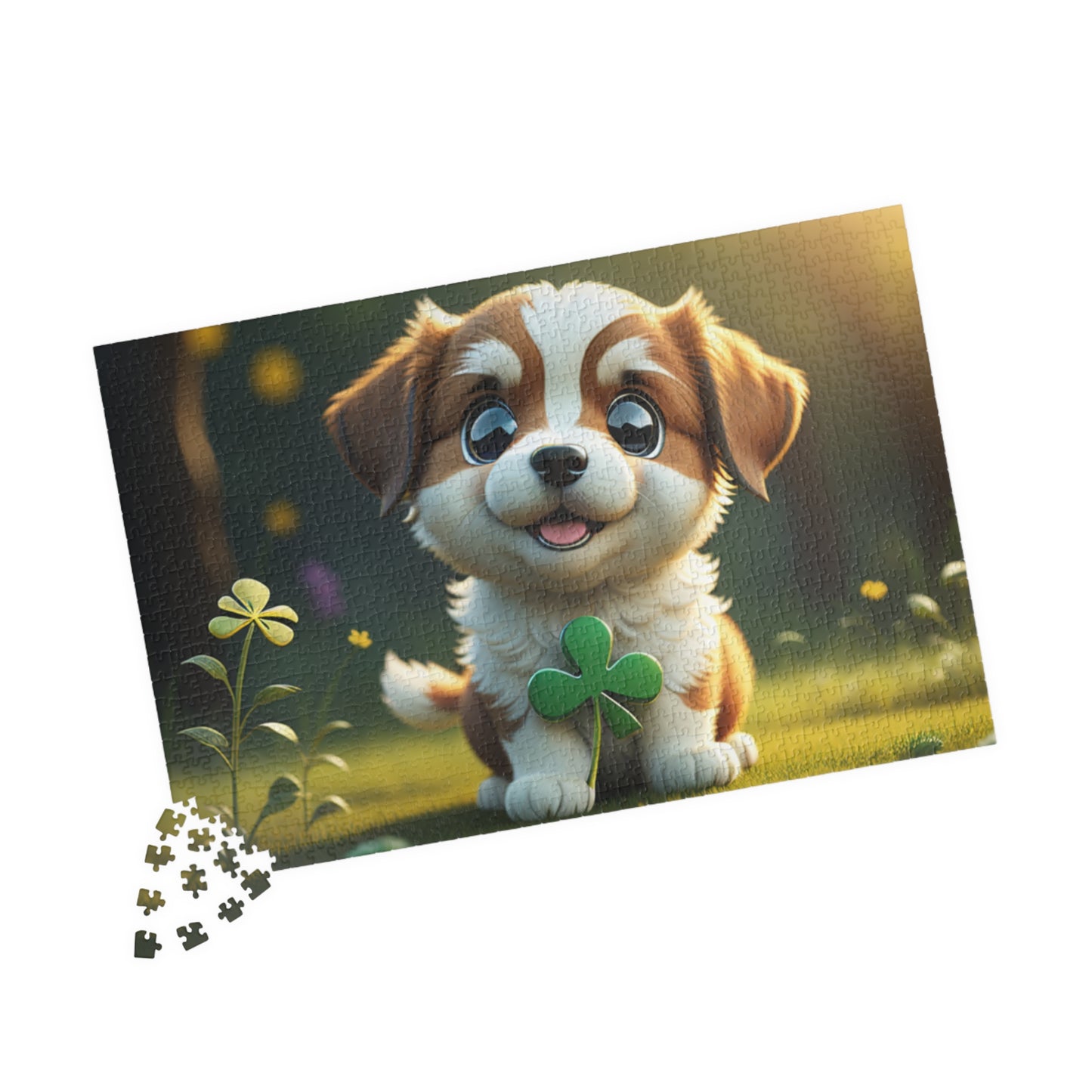 Clover Cuddles Canine - St. Patrick's Day Mental Health Puzzle