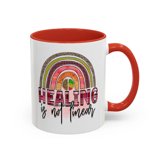 Shop our healing is not linear accent coffee mug 11 15oz featuring the 11oz style option from MySisterIsASurvivor.