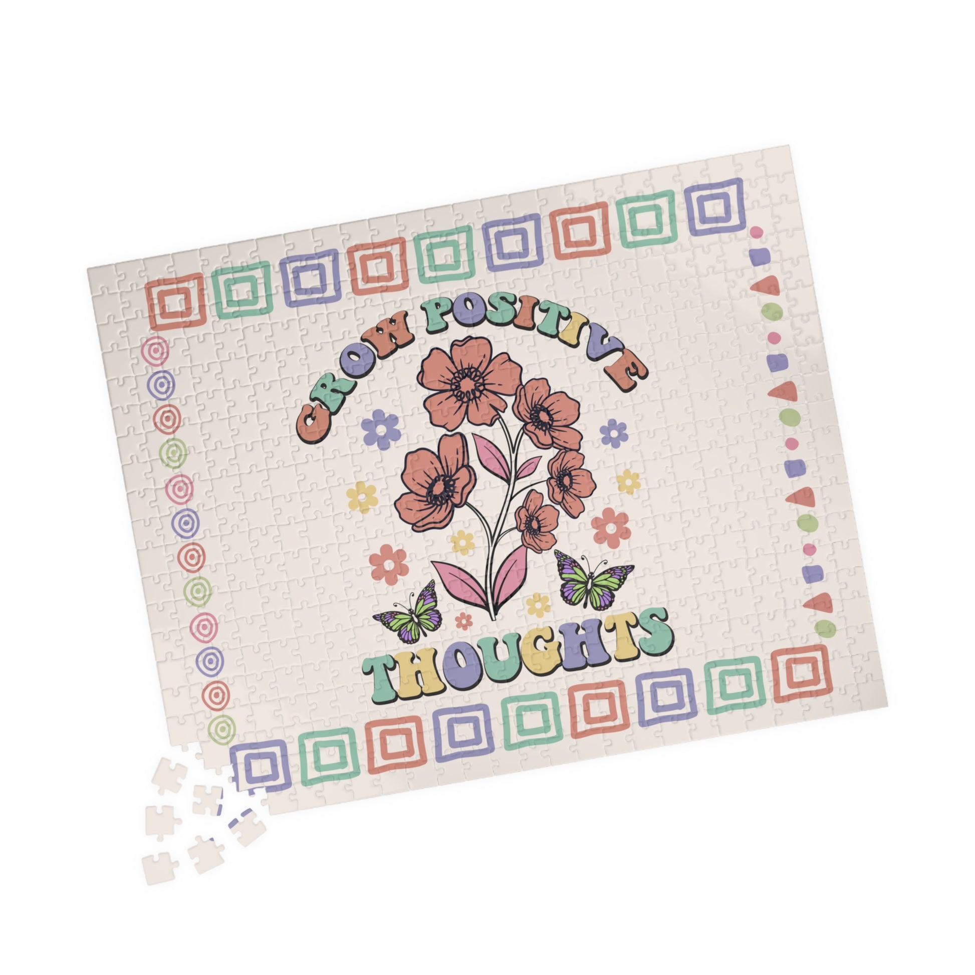 Grow Positive Thoughts - Mental Health Quote Puzzle