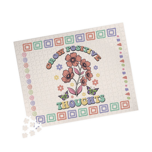 Grow Positive Thoughts - Mental Health Quote Puzzle