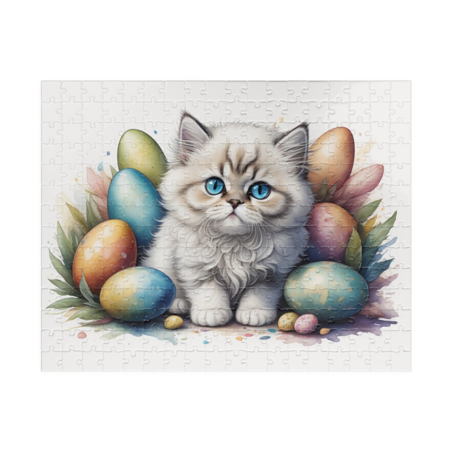 Persian Easter Kitten Puzzle - Cat Lovers, Mental Health Benefits, Holiday Fun, Mindfulness, Stress Relief, Festive Gift