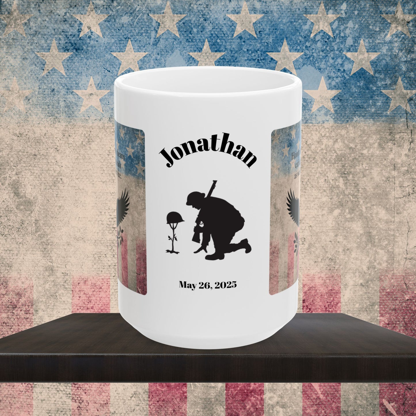 Personalized Memorial Day Mug - "Honoring The Brave" PTSD Support Tribute