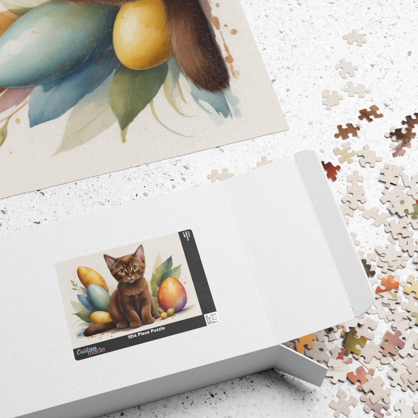 Burmese Easter Kitten Puzzle - Cat Lovers, Mental Health Benefits, Holiday Fun, Mindfulness, Stress Relief, Festive Gift