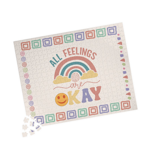 All Feelings Are Ok - Mental Health Quote Puzzle