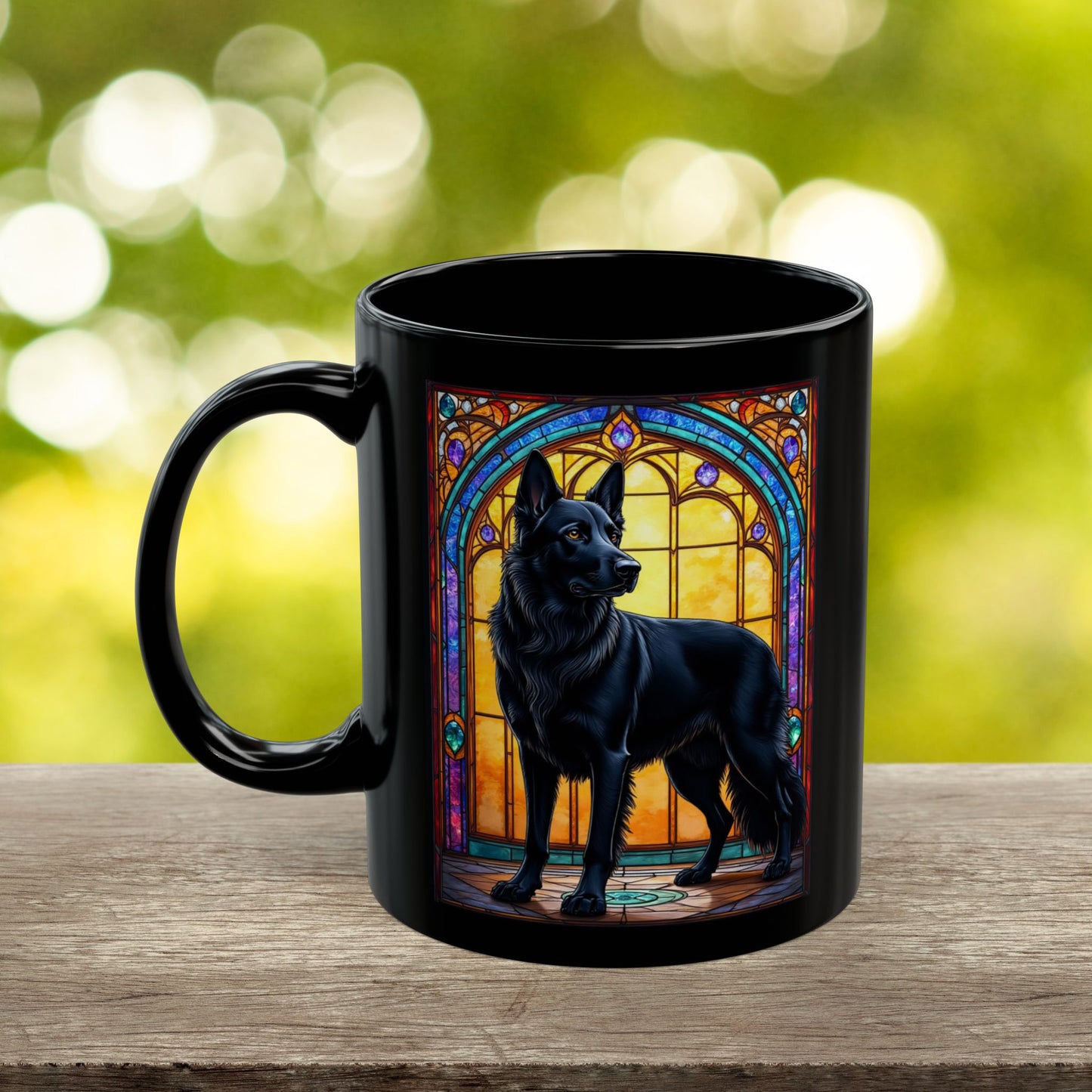 German Shepherd (Black) Personalized Mug, Pet Lover Mug, Dog Coffee Mug, Custom Name Mug, Dog Lover Gift, Dog-Themed Mug, GS Mug