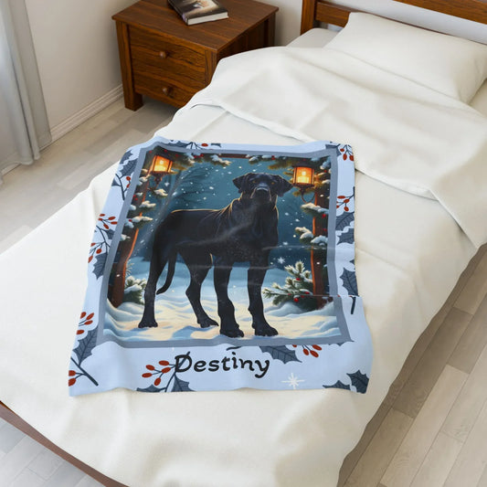 Shop our great dane black winter dog lovers lodge blanket featuring the 50" × 60" style option from MySisterIsASurvivor.