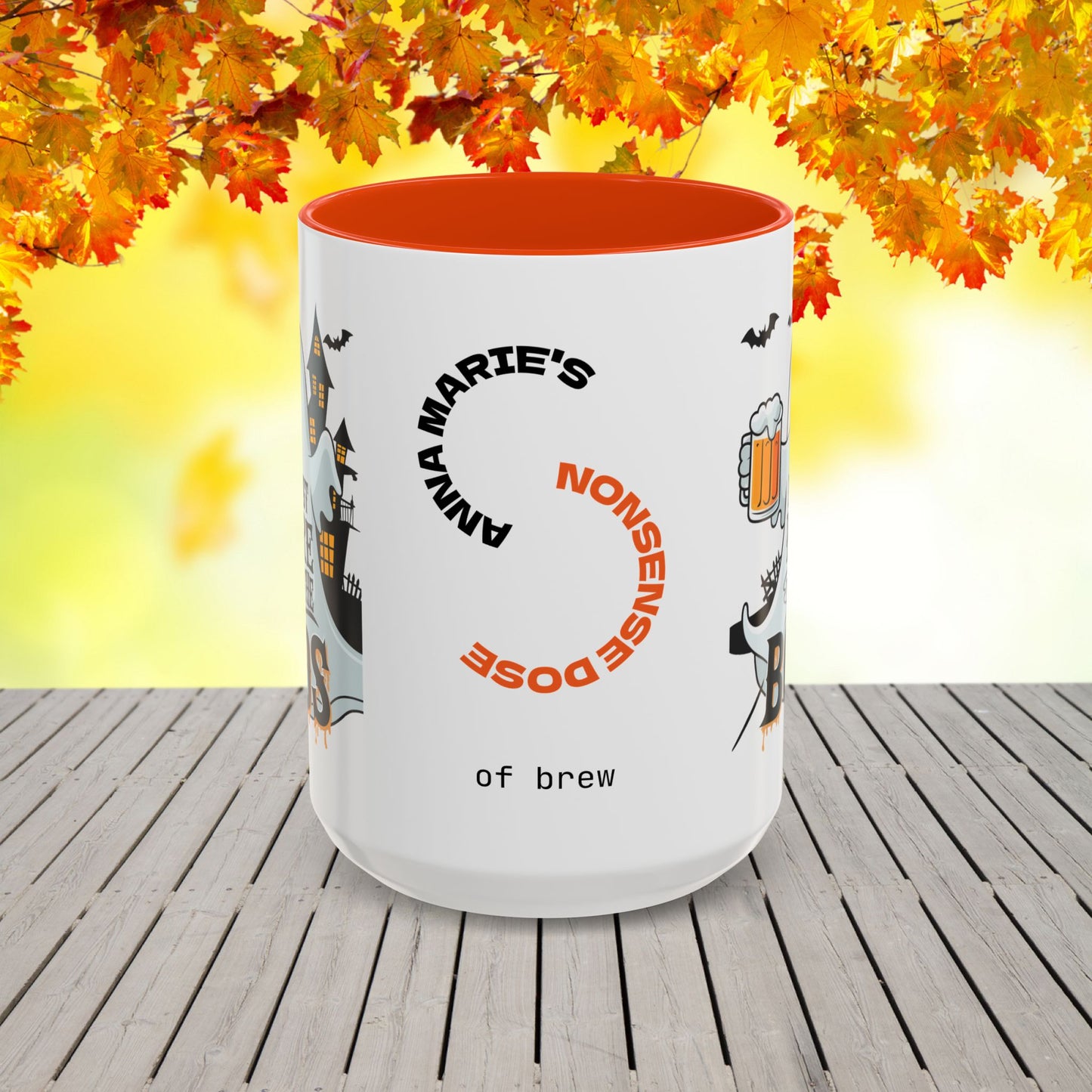 Just Here for the Boos Halloween Mug -fun personalized coffee cup for fall & positivity