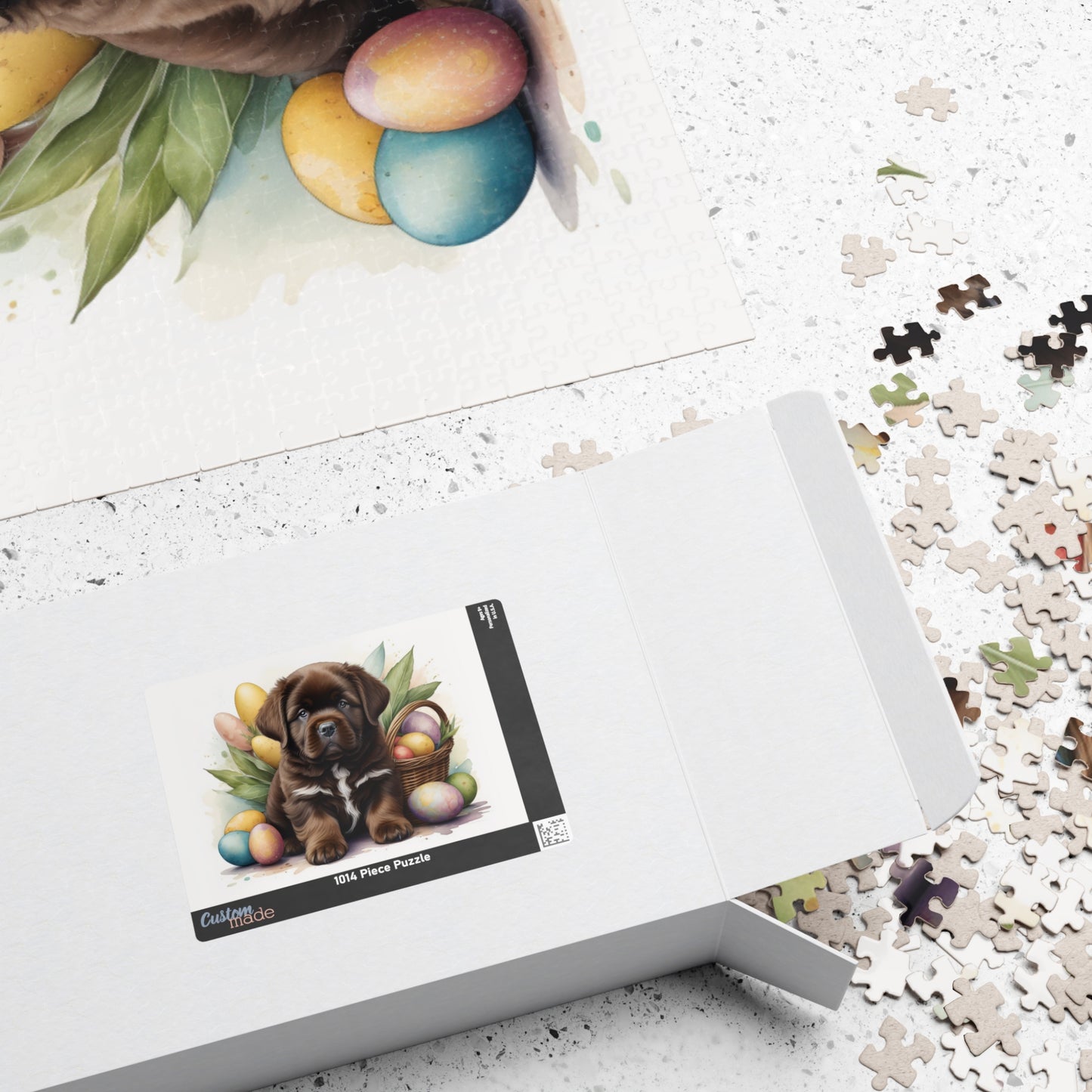 Newfoundland (Brown) Easter Puppy Puzzle - Dog Lovers, Mental Health Benefits, Holiday Fun, Mindfulness, Stress Relief, Festive Gift