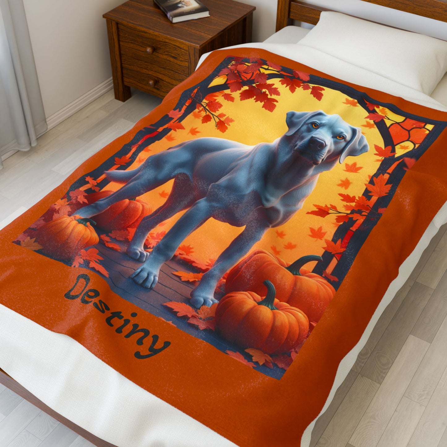 Silver Labrador Retriever velveteen plush blanket, custom dog throw for silver lab parents - MySisterIsASurvivor