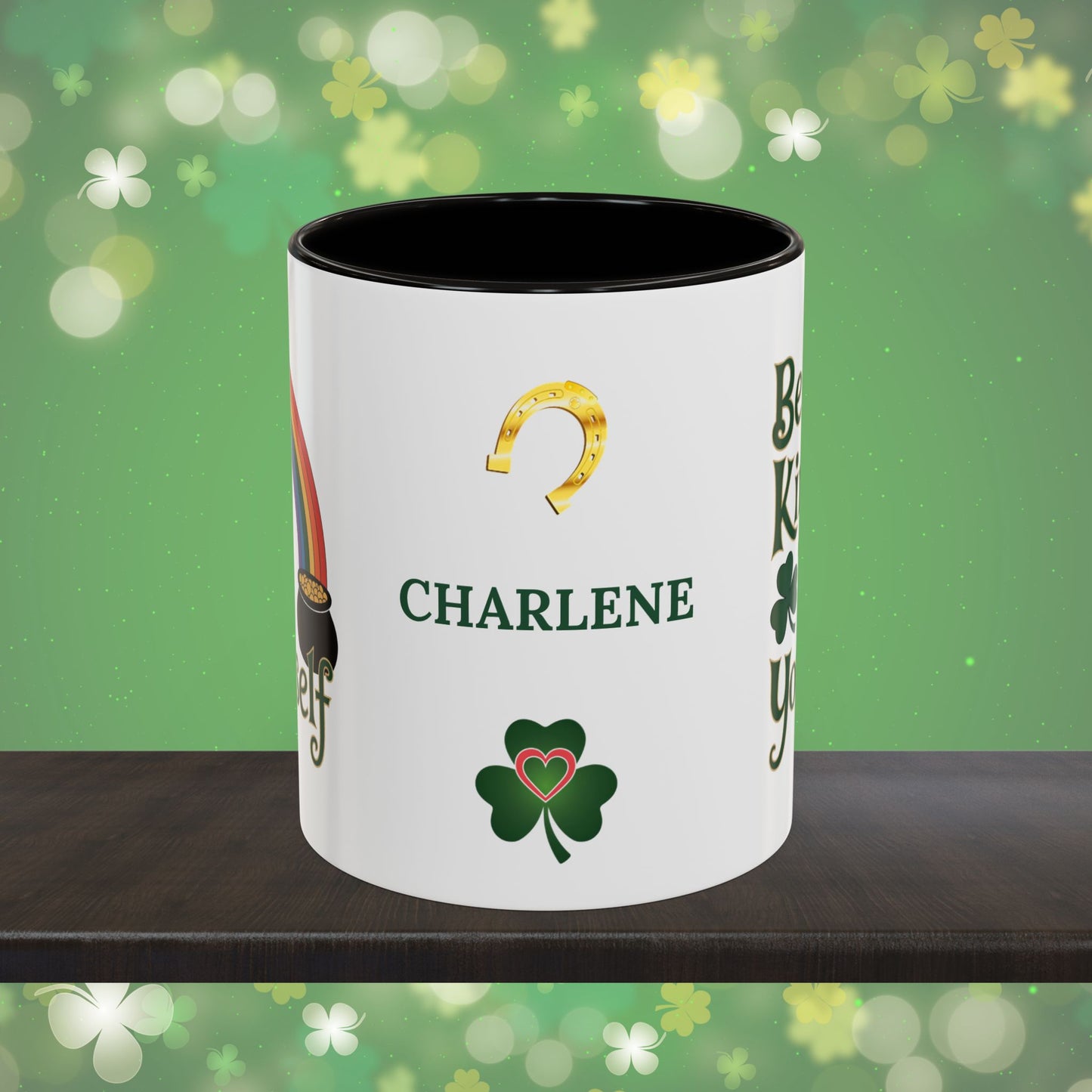 Be Kind To Yourself: Personalized St. Patrick's Day Mug - Add Your Name & Celebrate Strength and Positivity