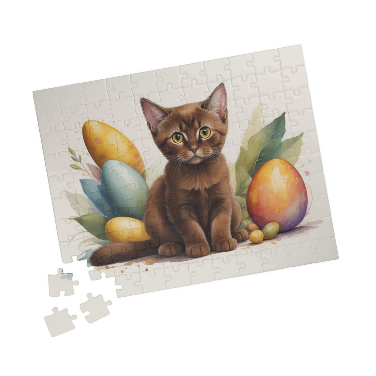 Burmese Easter Kitten Puzzle - Cat Lovers, Mental Health Benefits, Holiday Fun, Mindfulness, Stress Relief, Festive Gift