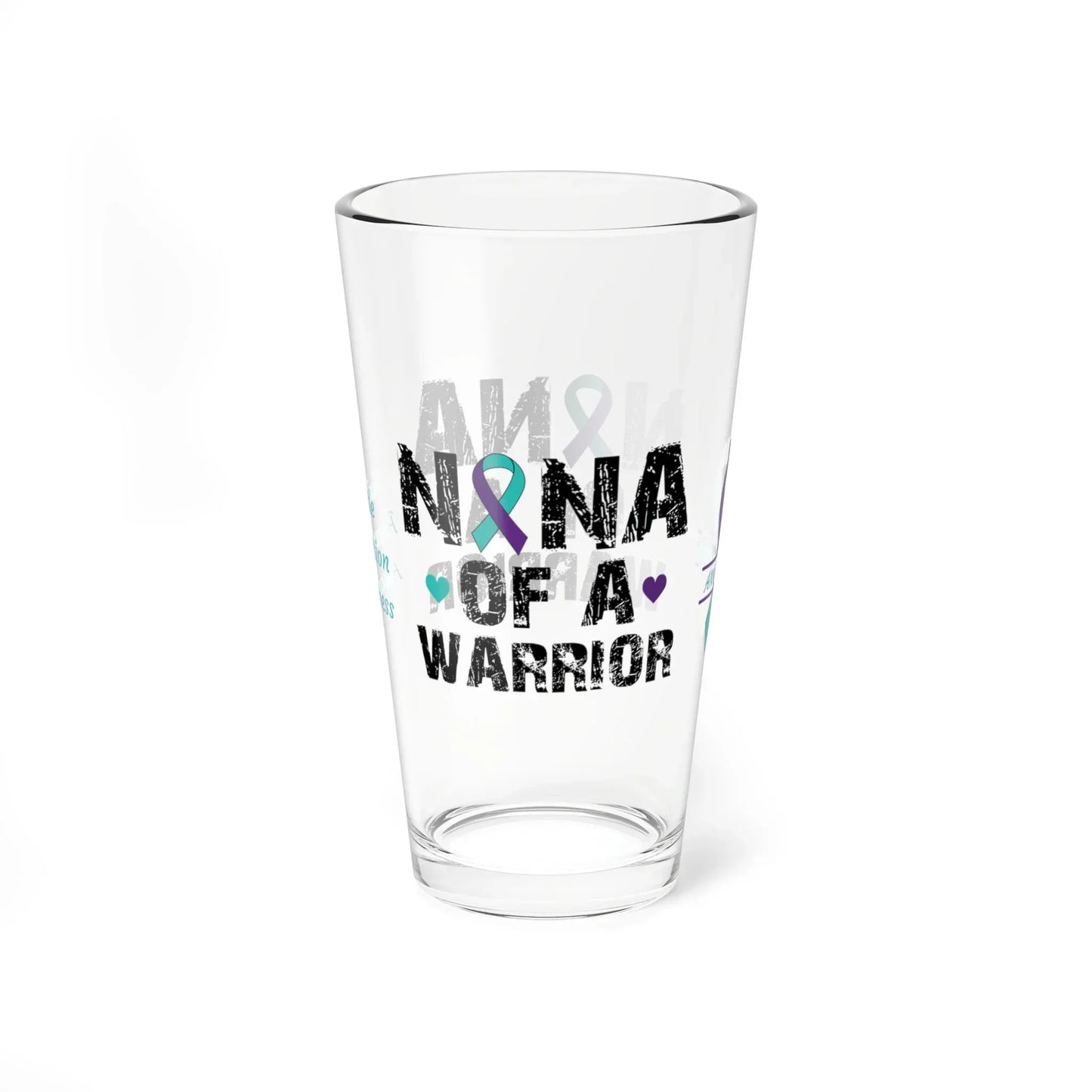 Shop our premium nana of a warrior suicide prevention awareness pint glass 16oz from MySisterIsASurvivor.