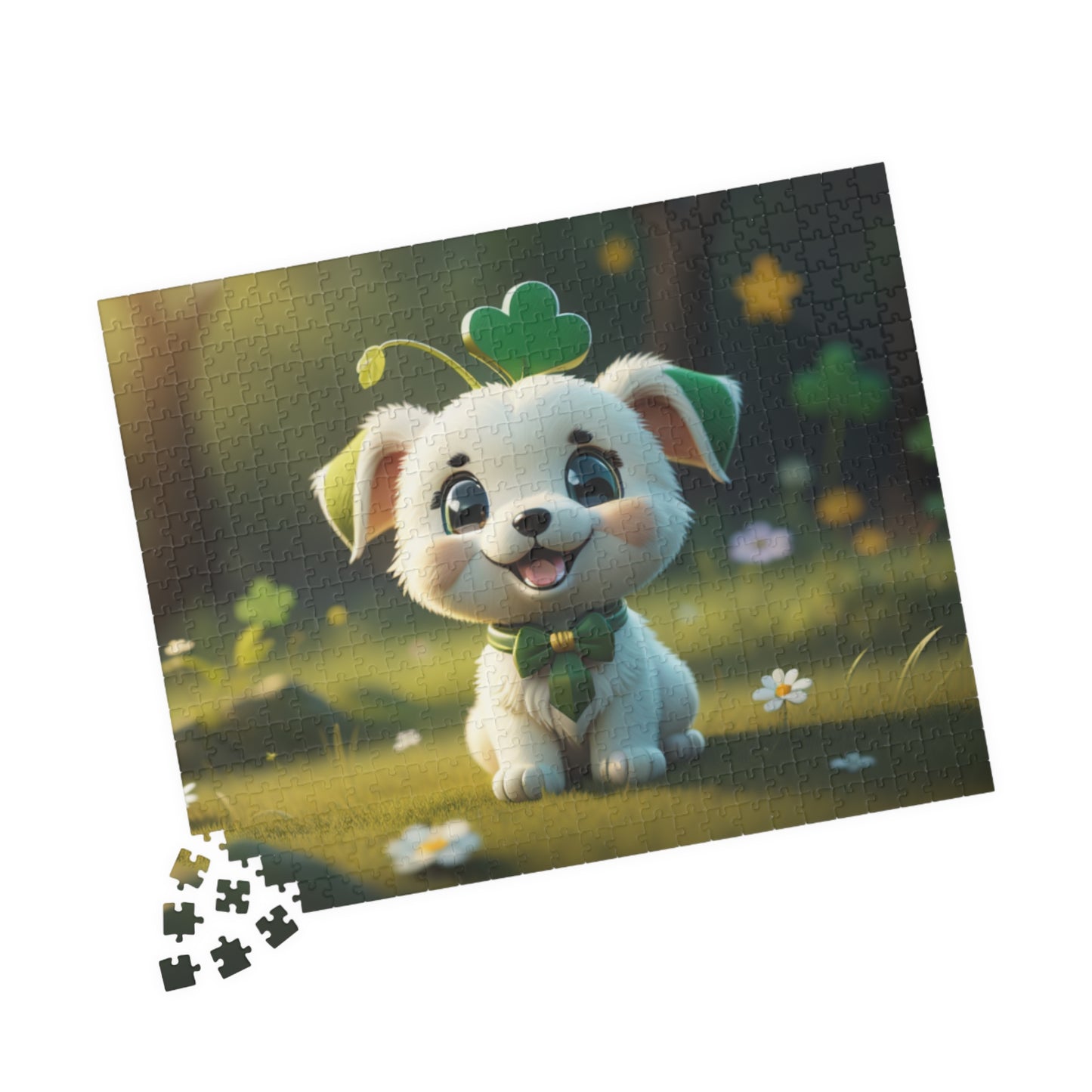 Gaelic Gratitude Puppy - St. Patrick's Day Mental Health Puzzle