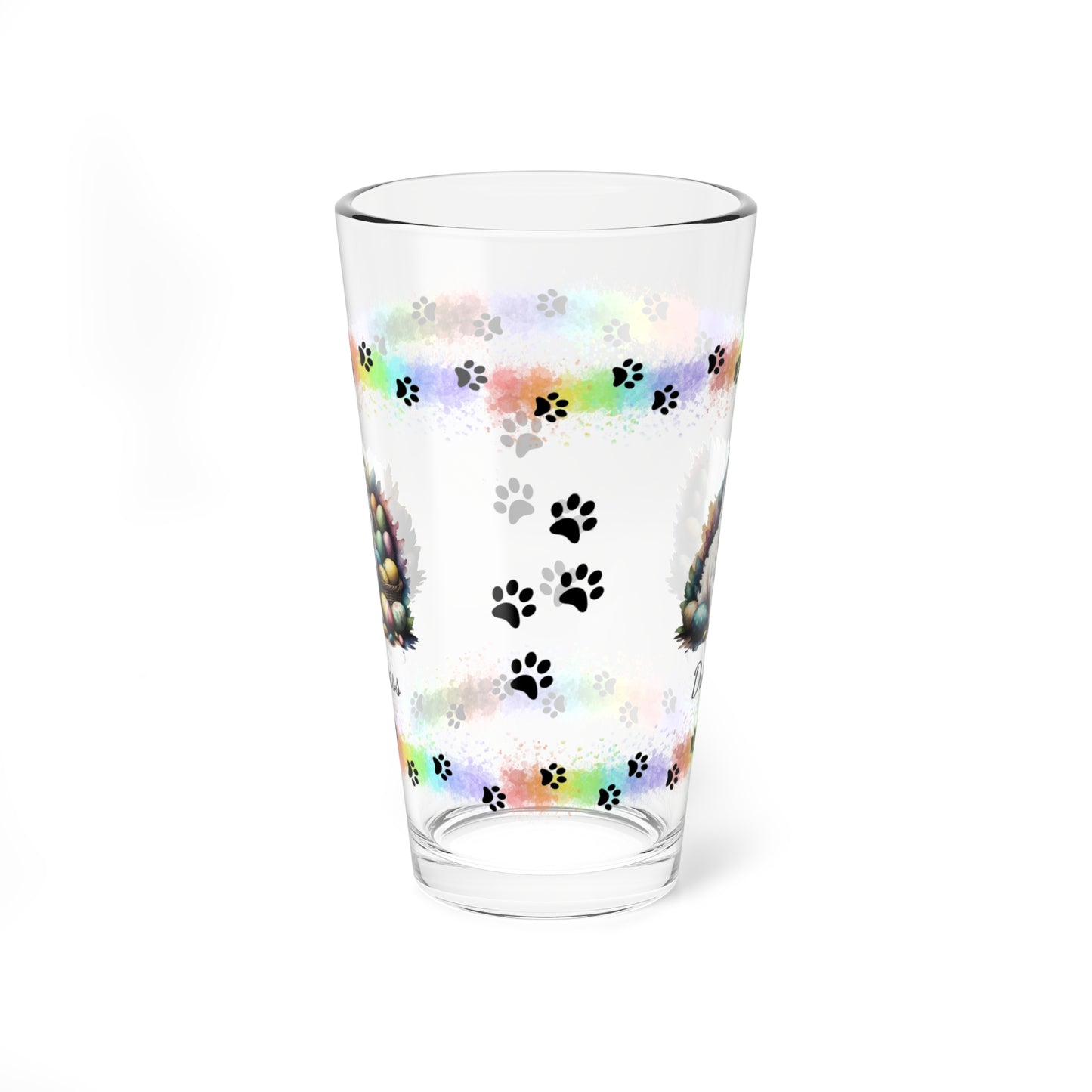 Samoyed Personalized Easter Puppy 16oz Pint Glass - Custom Dog Design, Mental Health Gift, Easter Décor, and Festive Celebrations