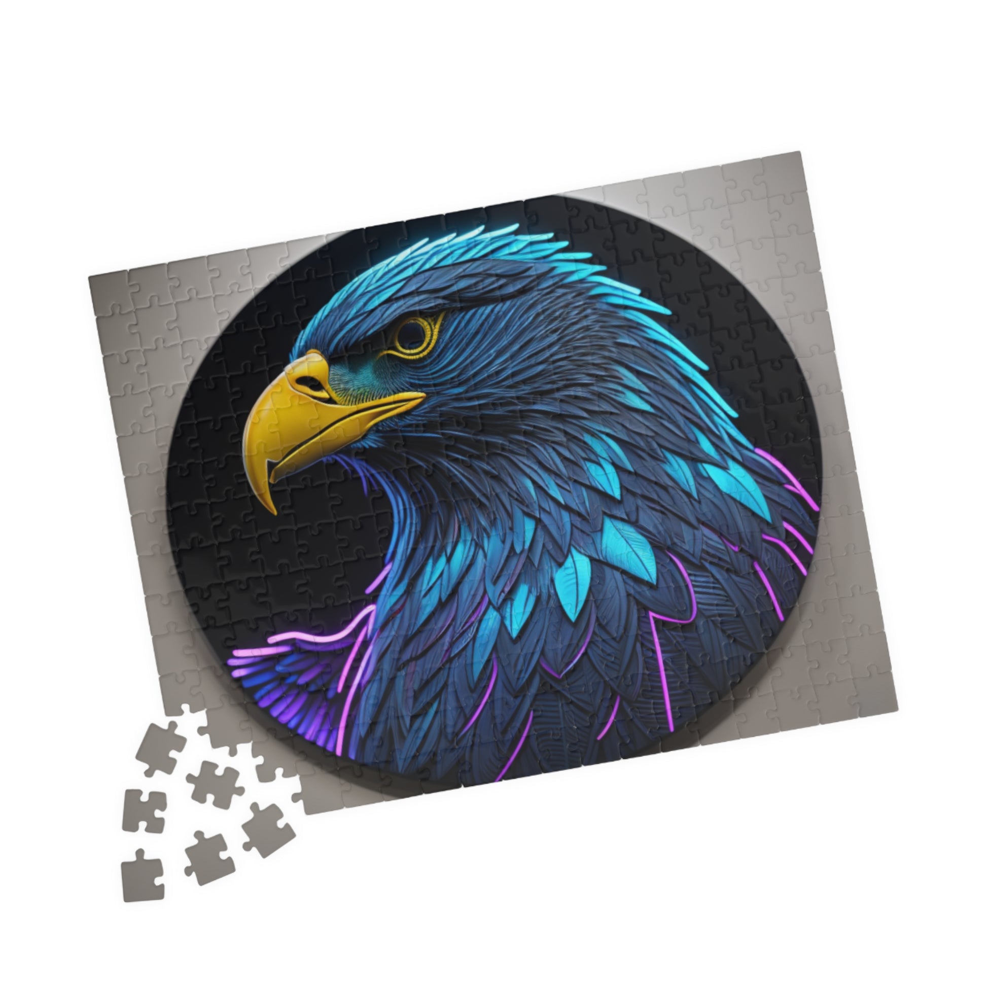 Eagle Vision Triumph: Majestic Eagle Puzzle - Symbol of Strength, Freedom, and Resilience