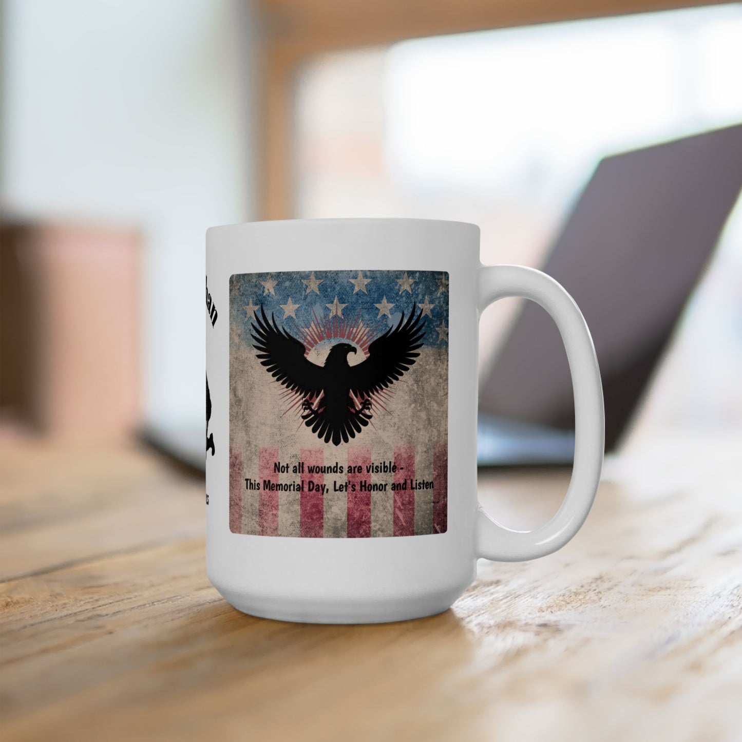 Personalized Memorial Day Mug - "Not All Wounds Are Visible" PTSD Support Tribute