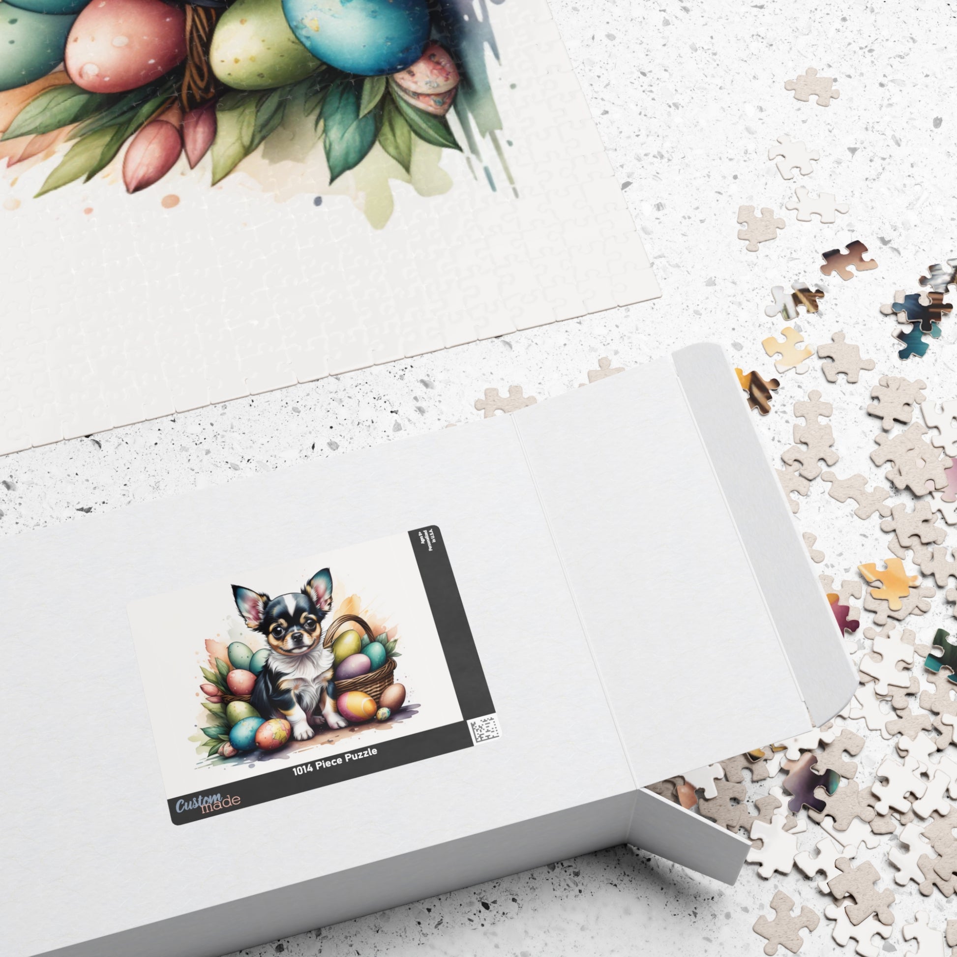 Chihuahua (Blue Tri) Easter Puppy Puzzle - Dog Lovers, Mental Health Benefits, Holiday Fun, Mindfulness, Stress Relief, Festive Gift