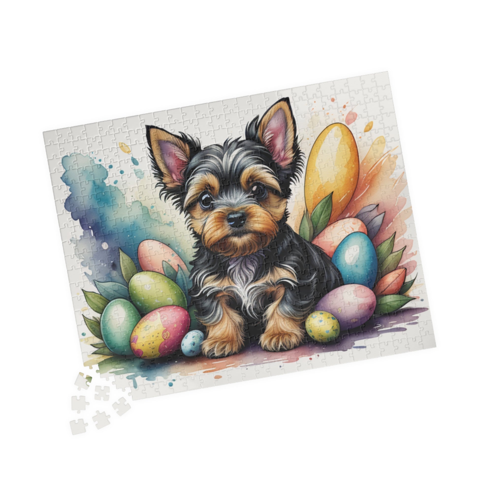 Yorkshire Terrier Easter Puppy Puzzle - Dog Lovers, Mental Health Benefits, Holiday Fun, Mindfulness, Stress Relief, Festive Gift