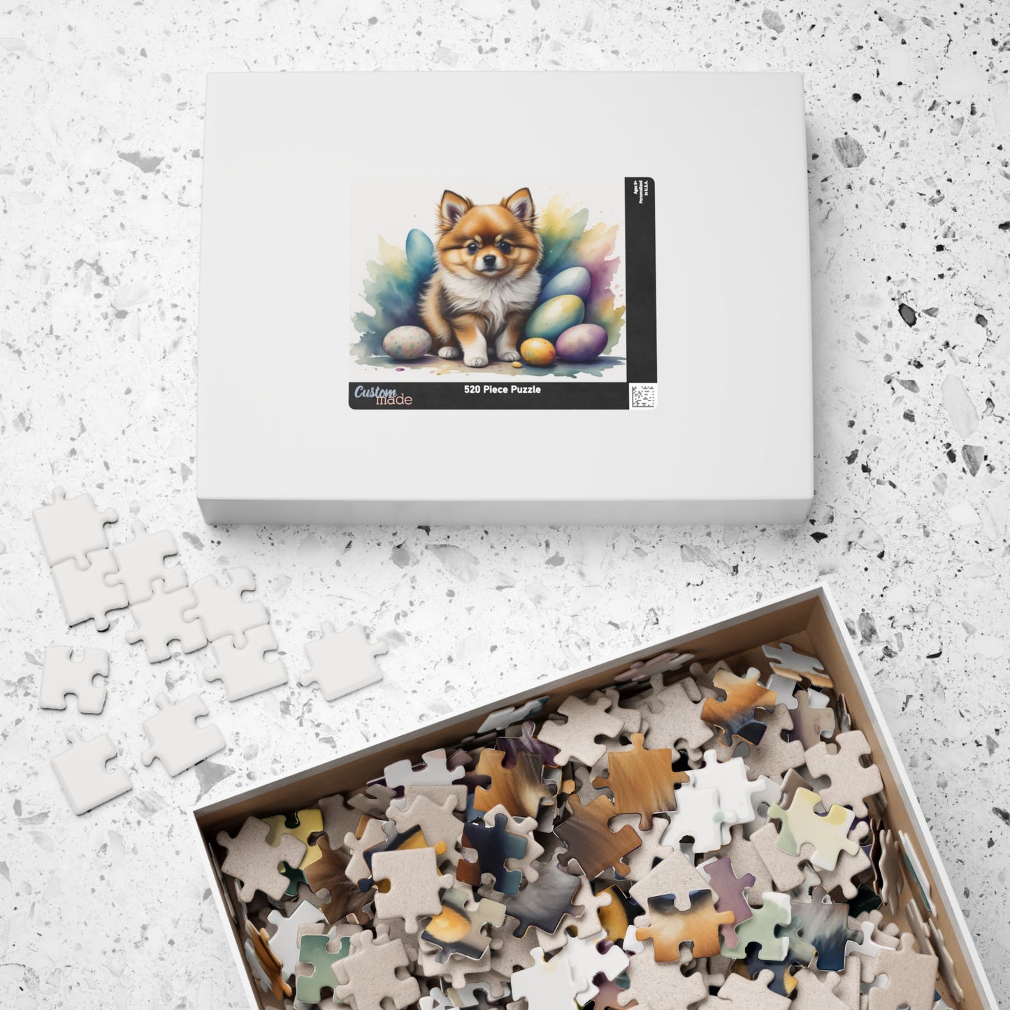 Pomeranian (Cream Sable) Easter Puppy Puzzle - Dog Lovers, Mental Health Benefits, Holiday Fun, Mindfulness, Stress Relief, Festive Gift