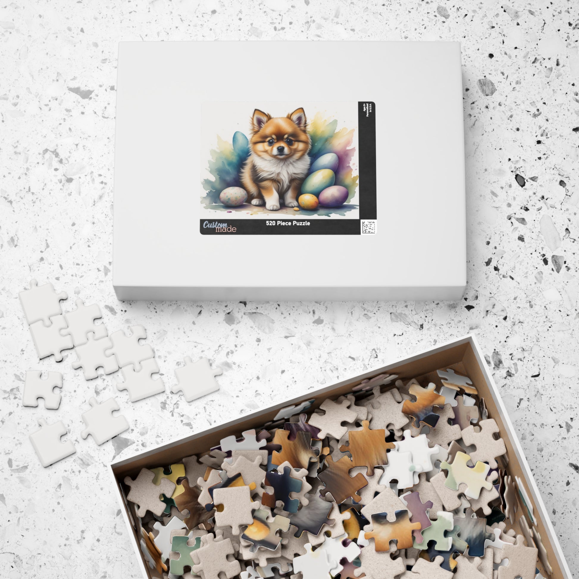 Pomeranian (Cream Sable) Easter Puppy Puzzle - Dog Lovers, Mental Health Benefits, Holiday Fun, Mindfulness, Stress Relief, Festive Gift