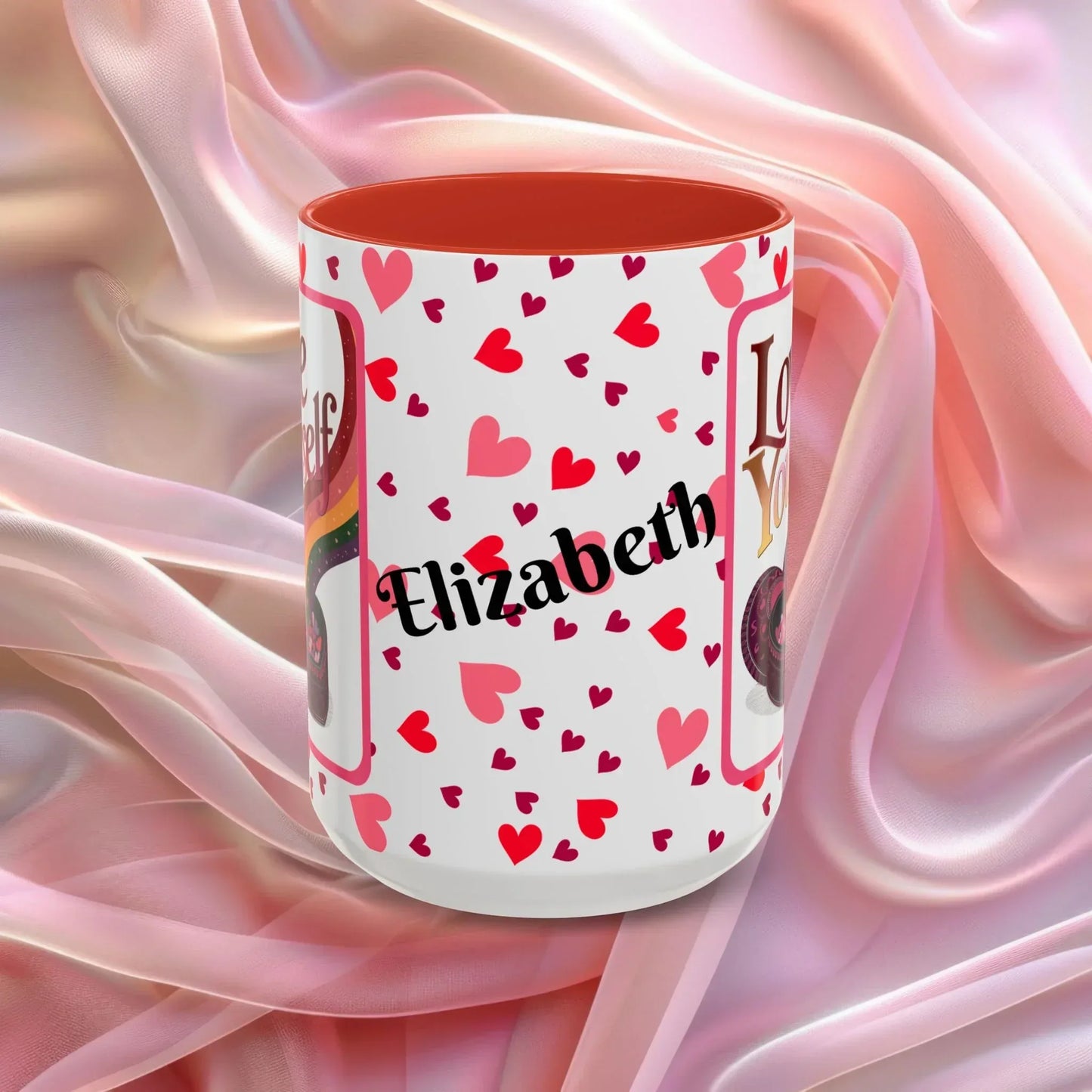 Shop our premium love yourself valentines day mug from MySisterIsASurvivor.