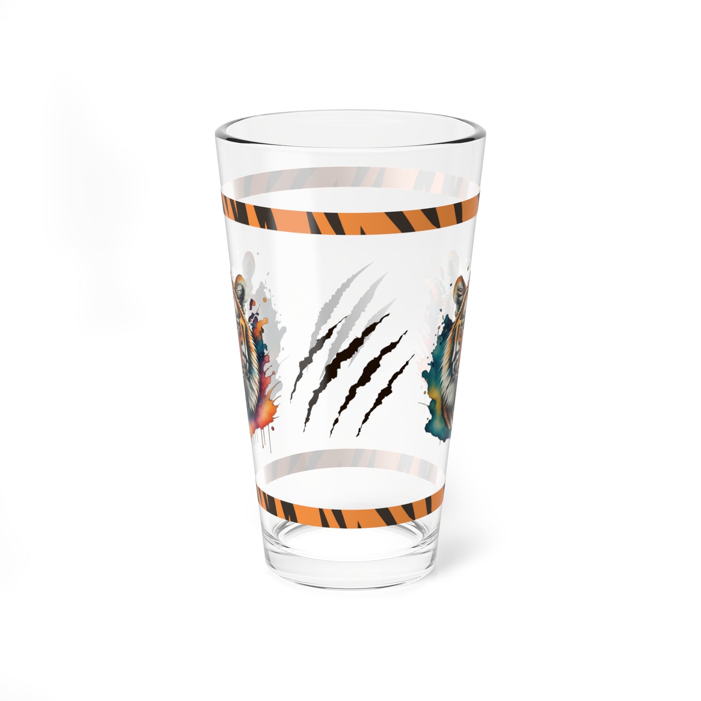 Tiger Tranquility 16oz Tiger Pint Glass - Inspiring Strength, Courage, and Empowerment
