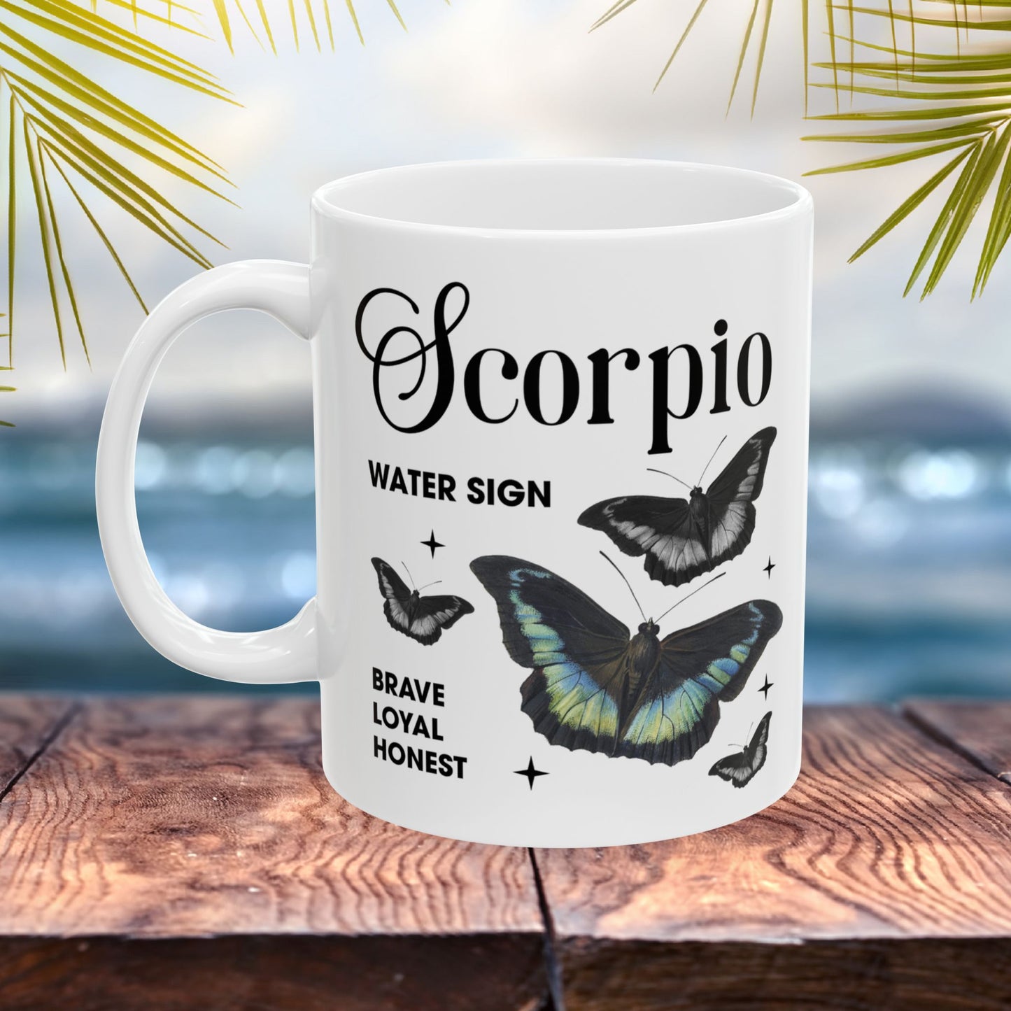 Scorpio zodiac mug, personalized zodiac coffee mug, astrology birthday gift for Scorpio fans