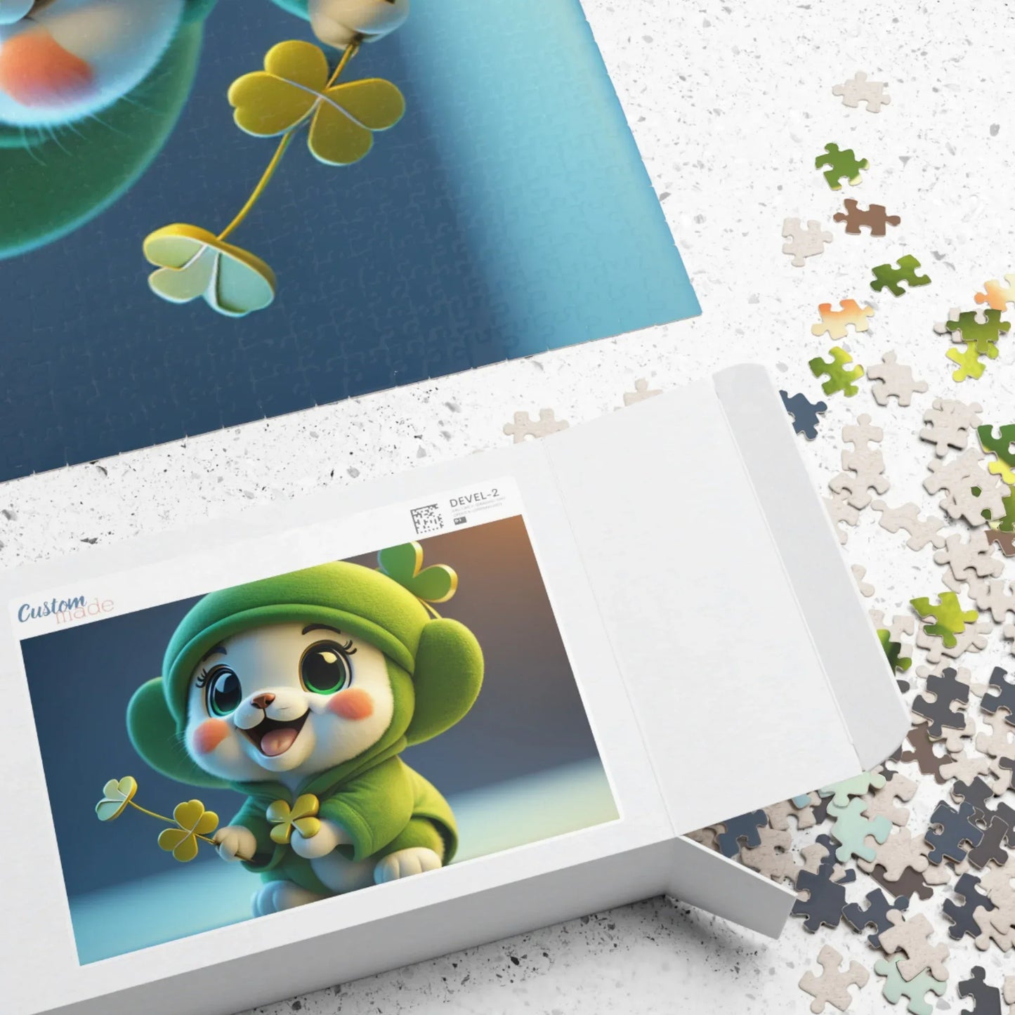Shop our premium blissful blarney kitten st patricks day mental health puzzle from MySisterIsASurvivor.