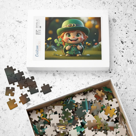 Shop our serendipitous leprechaun laughter st patricks day mental health puzzle featuring the 1014 pcs (Horizontal) style option from MySisterIsASurvivor.