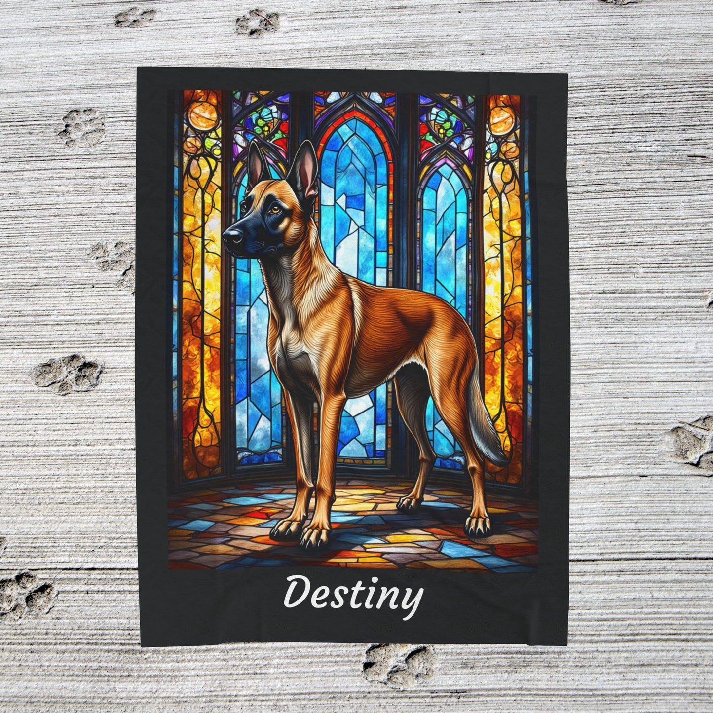 Belgian Malinois Mahogany Coat Velveteen Blanket, Custom Dog Throw, Personalized Gift for Humans