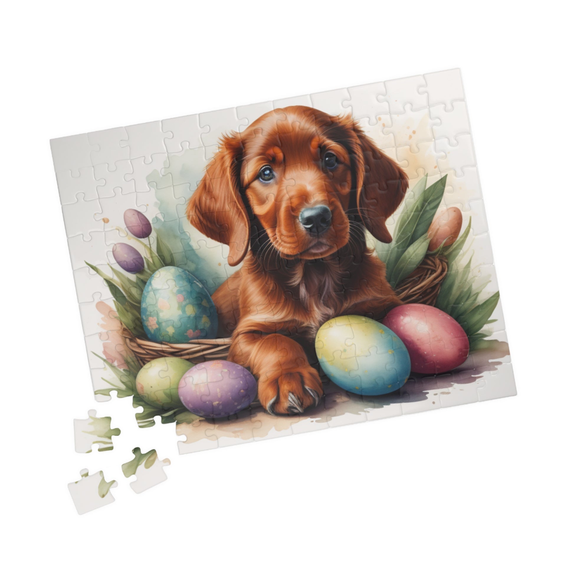 Irish Setter Easter Puppy Puzzle - Dog Lovers, Mental Health Benefits, Holiday Fun, Mindfulness, Stress Relief, Festive Gift