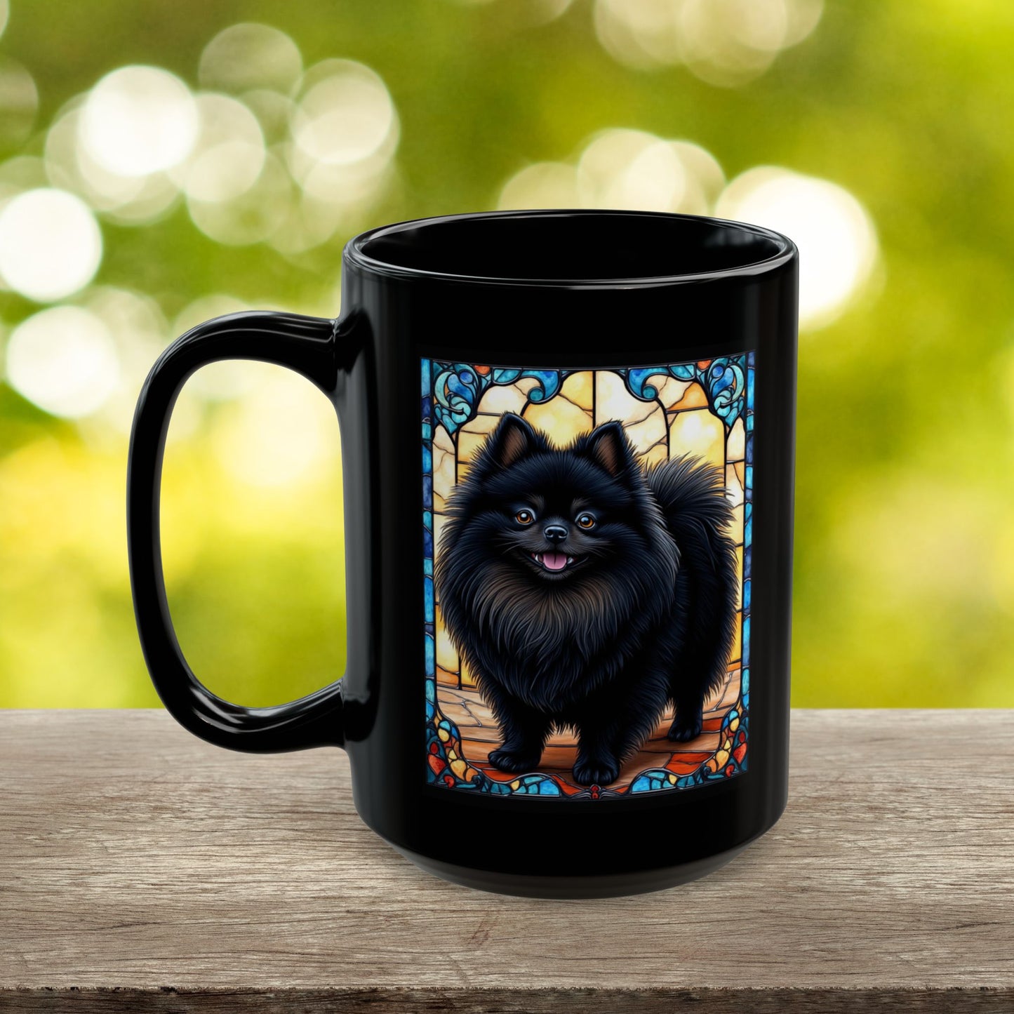 Pomeranian Black personalized mug, custom dog coffee cup, fluffy pet lover gift
