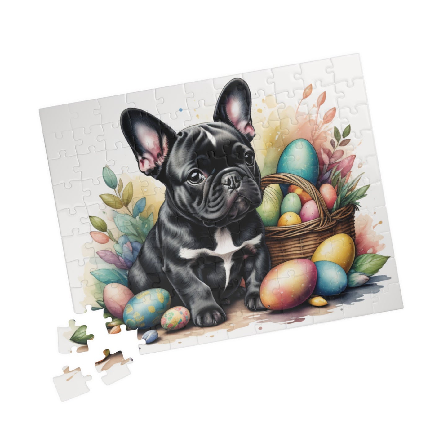 French Bulldog (Black) Easter Puppy Puzzle - Dog Lovers, Mental Health Benefits, Holiday Fun, Mindfulness, Stress Relief, Festive Gift