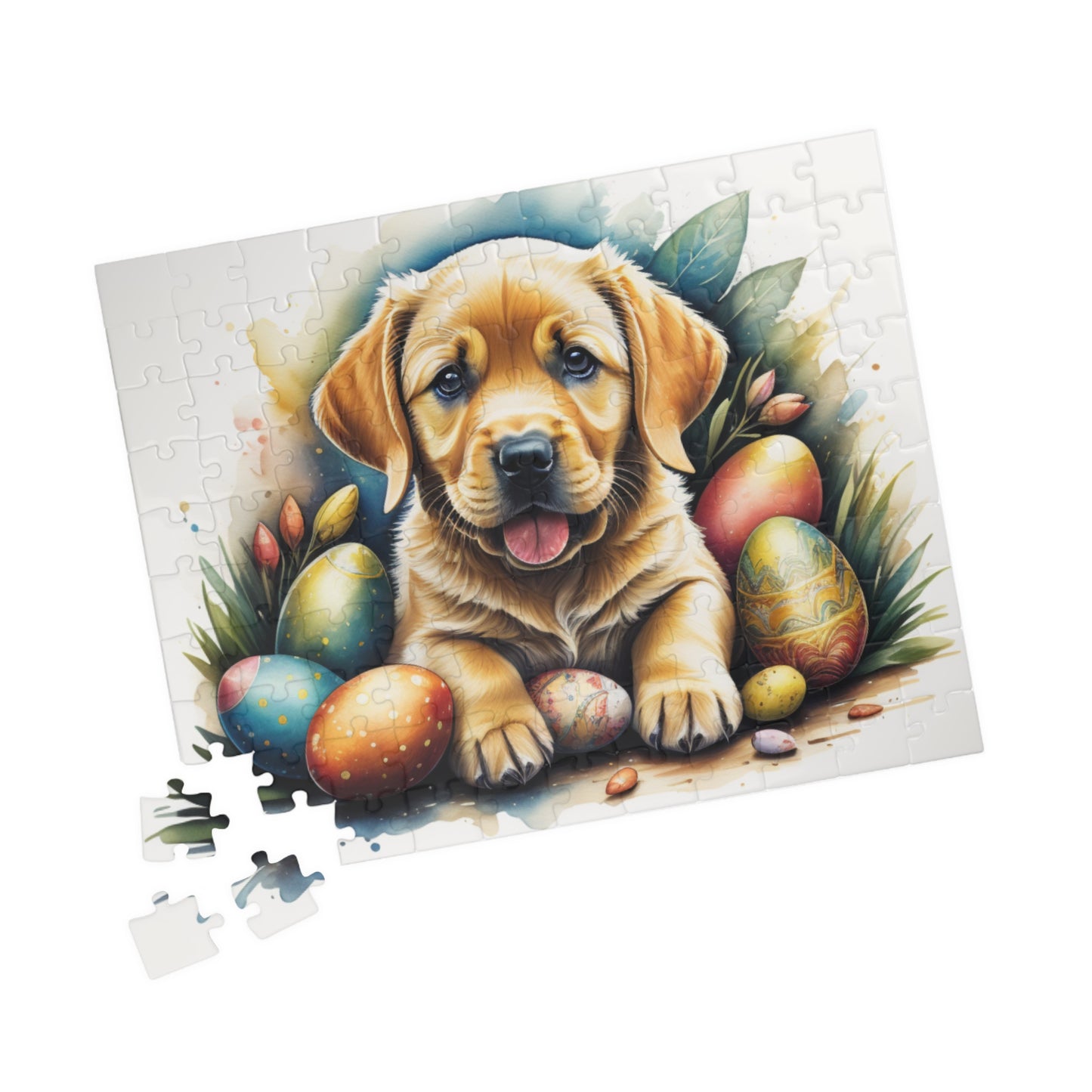 Yellow Labrador Easter Puppy Puzzle - Dog Lovers, Mental Health Benefits, Holiday Fun, Mindfulness, Stress Relief, Festive Gift