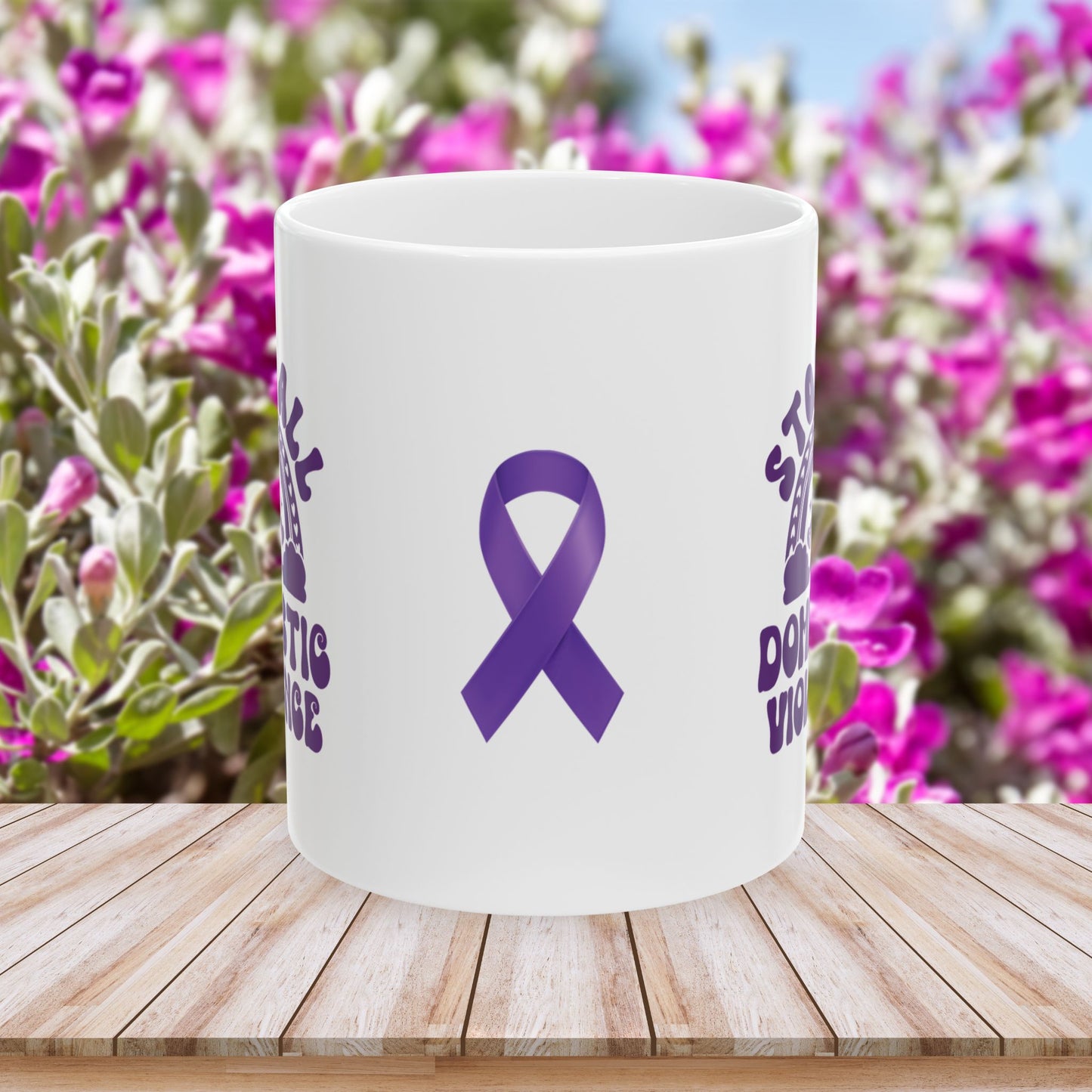 Stop All Domestic Violence Ceramic Mug - Support & Awareness