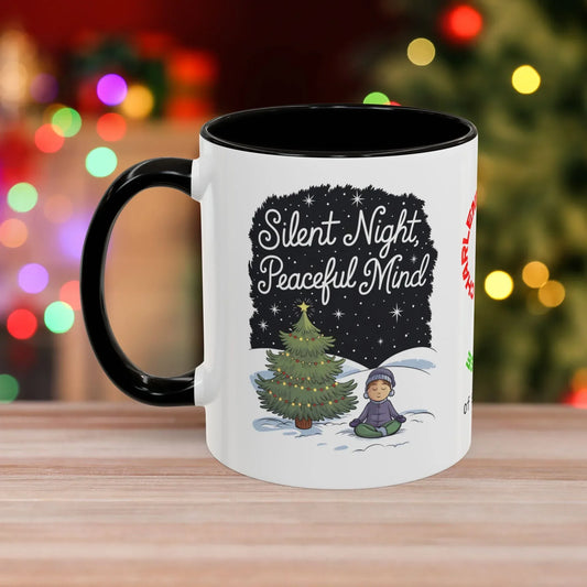 Shop our silent night peaceful mind christmas mug 3 featuring the 11oz style option from MySisterIsASurvivor.