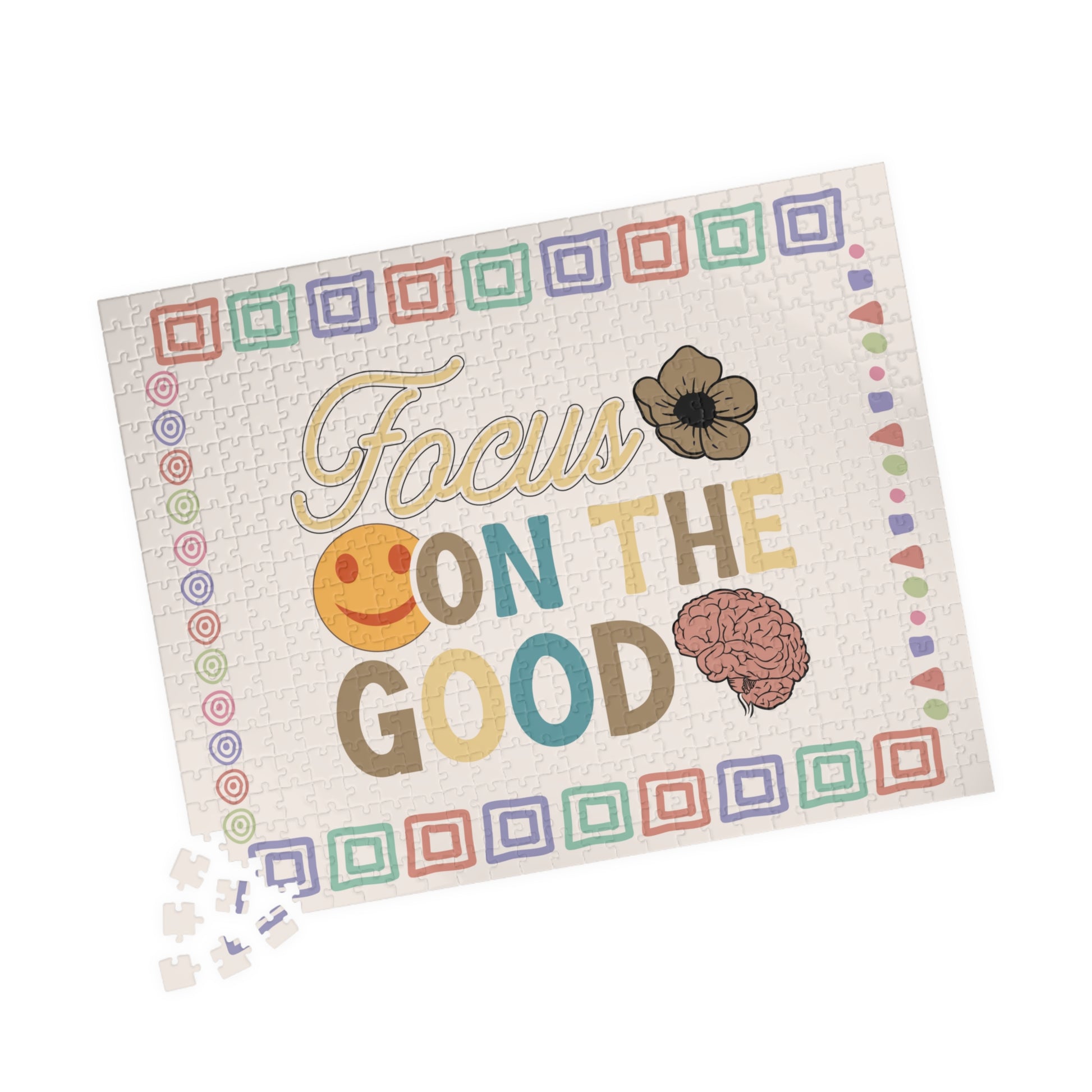 Focus On The Good - Mental Health Quote Puzzle