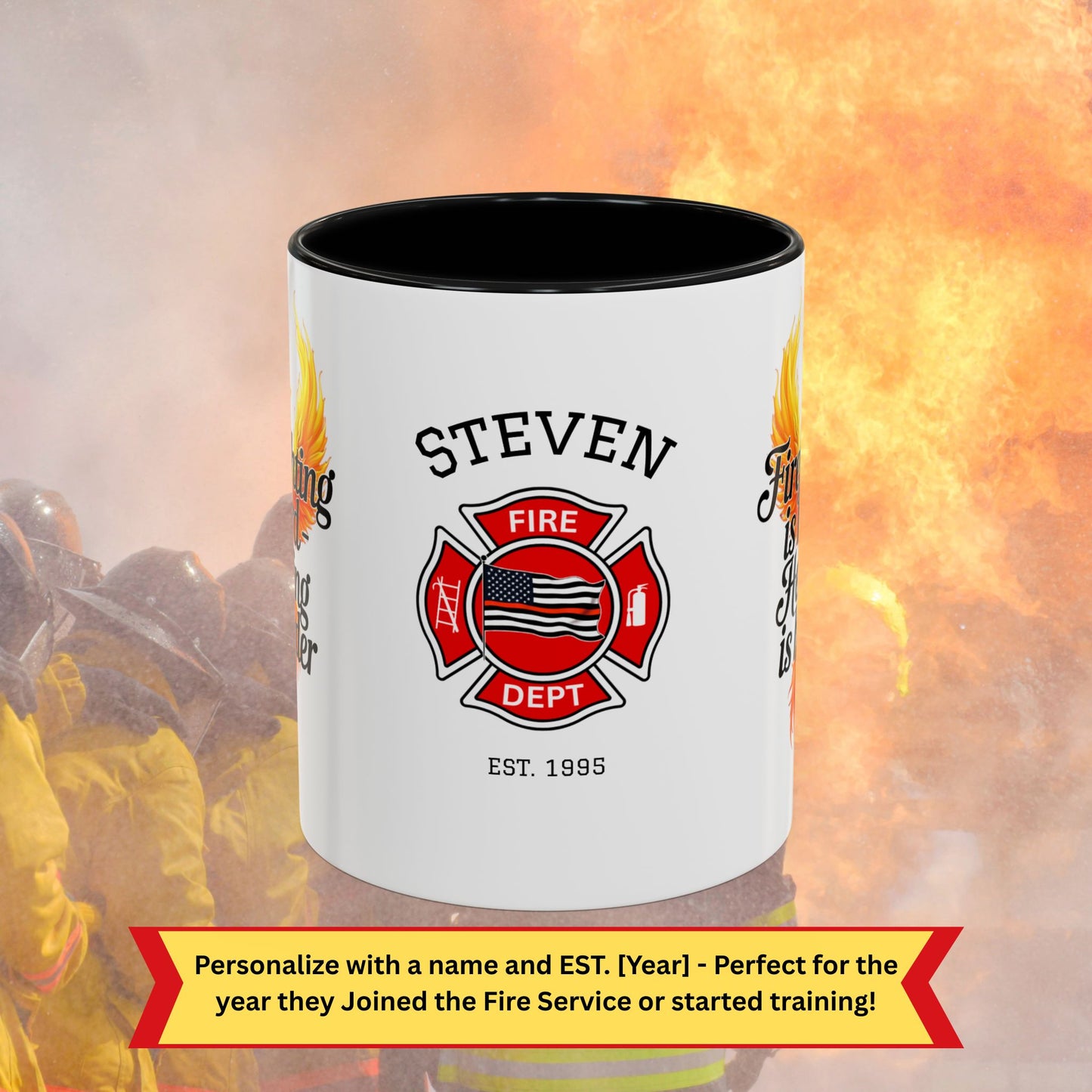 Firefighter Support Custom Mug - Firefighting Is Hard - Healing Is Harder | PTSD Awareness Coffee Mug