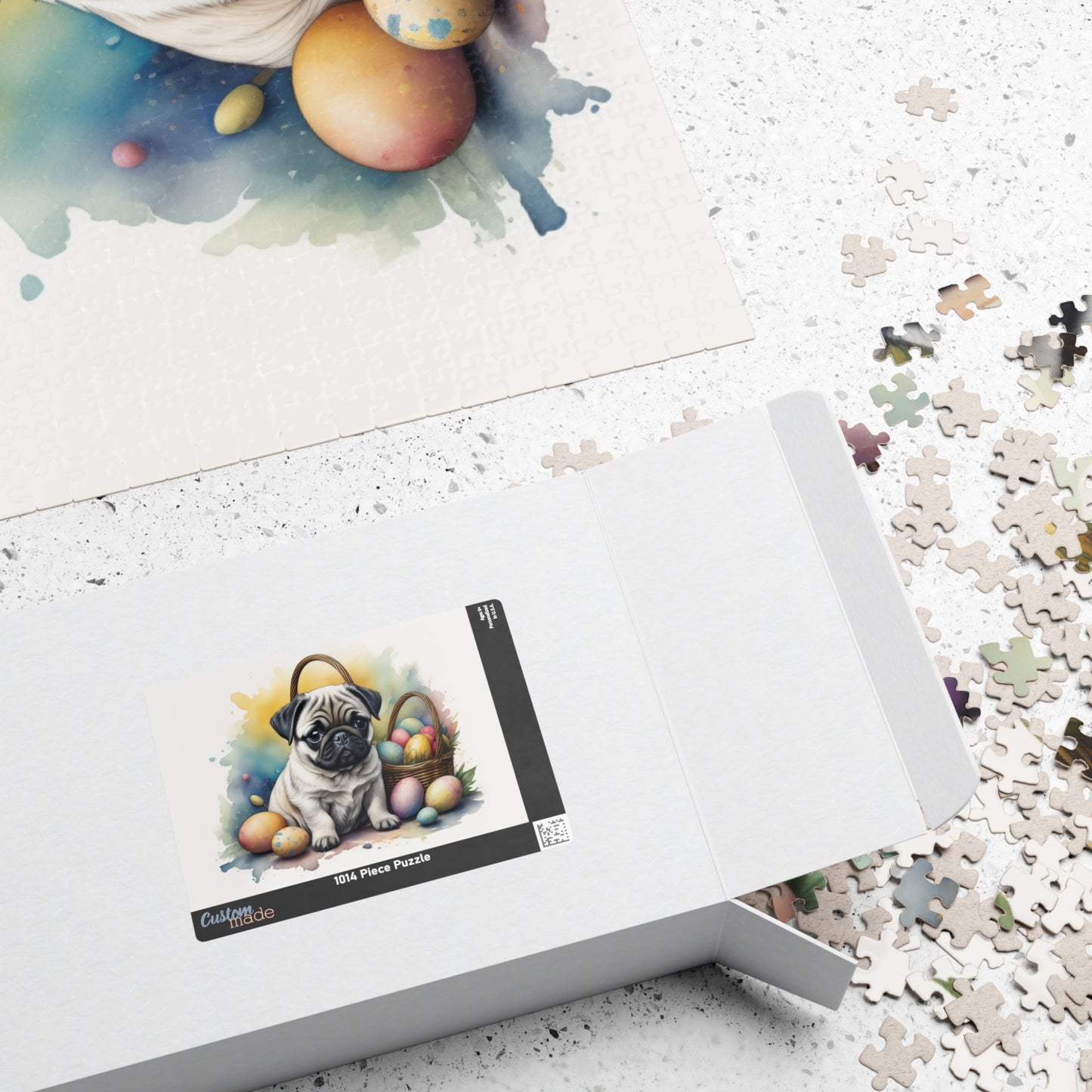 Pug Easter Puppy Puzzle - Dog Lovers, Mental Health Benefits, Holiday Fun, Mindfulness, Stress Relief, Festive Gift