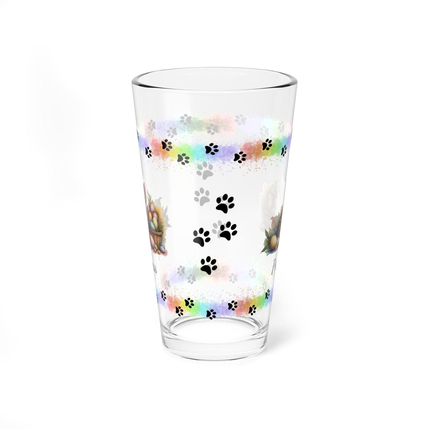Bengal Easter Kitten 16oz Pint Glass - Personalized Cat-Themed Gift, Mental Health Drinkware, Holiday Décor & Easter Celebration