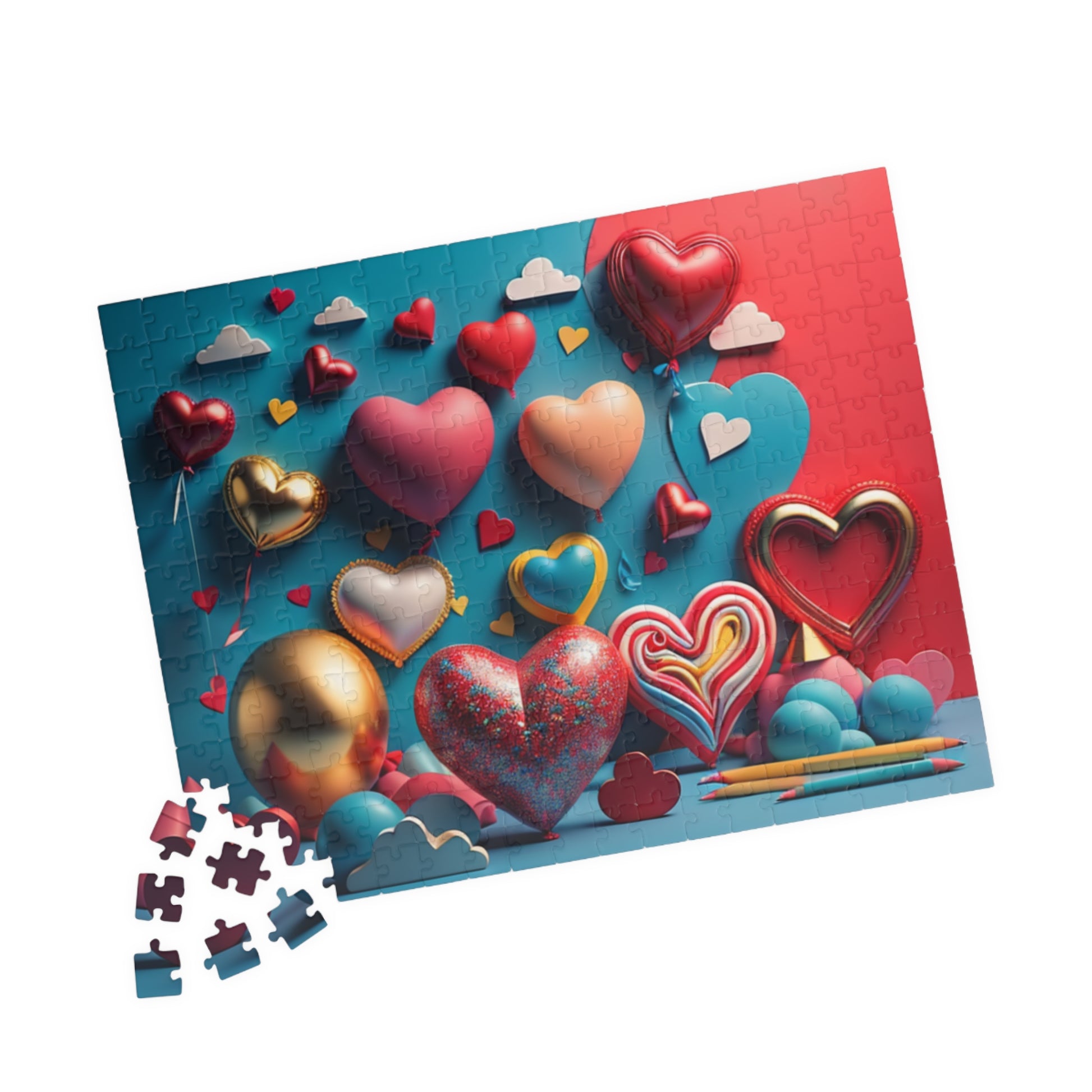 Cheerful Heart Collage: Valentine's Day Puzzle for Self-Care, Emotional Growth, and Personal Empowerment