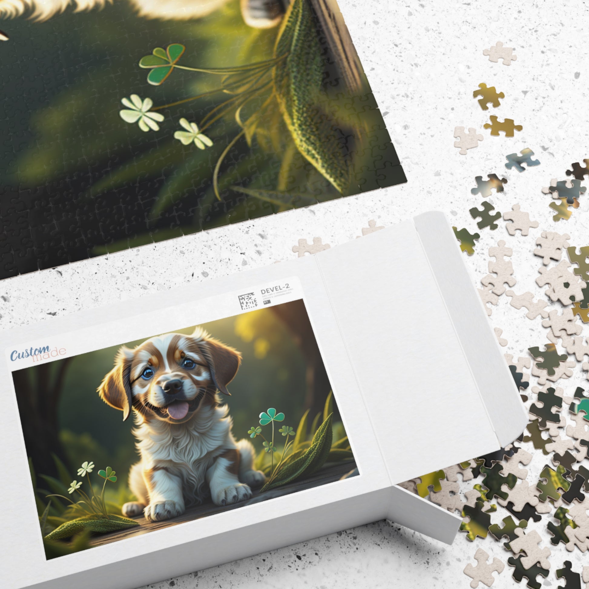 Zenful Zigzags of Puppy Zen - St. Patrick's Day Mental Health Puzzle