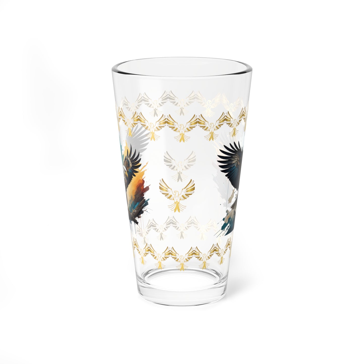Inspirational Eagle Flight 16oz Eagle Pint Glass - Symbol of Strength, Resilience, and Mental Health Awareness