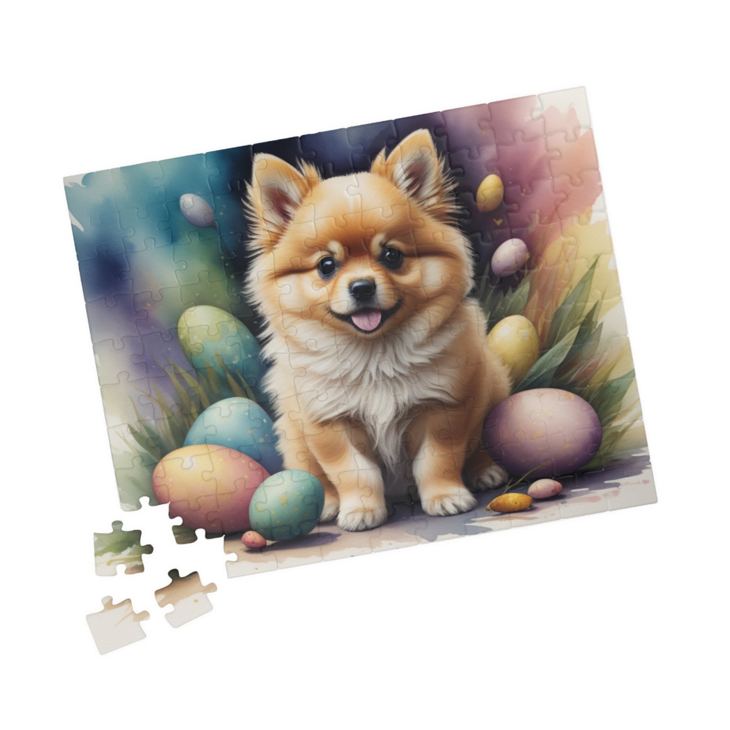 Pomeranian (Orange) Easter Puppy Puzzle - Dog Lovers, Mental Health Benefits, Holiday Fun, Mindfulness, Stress Relief, Festive Gift