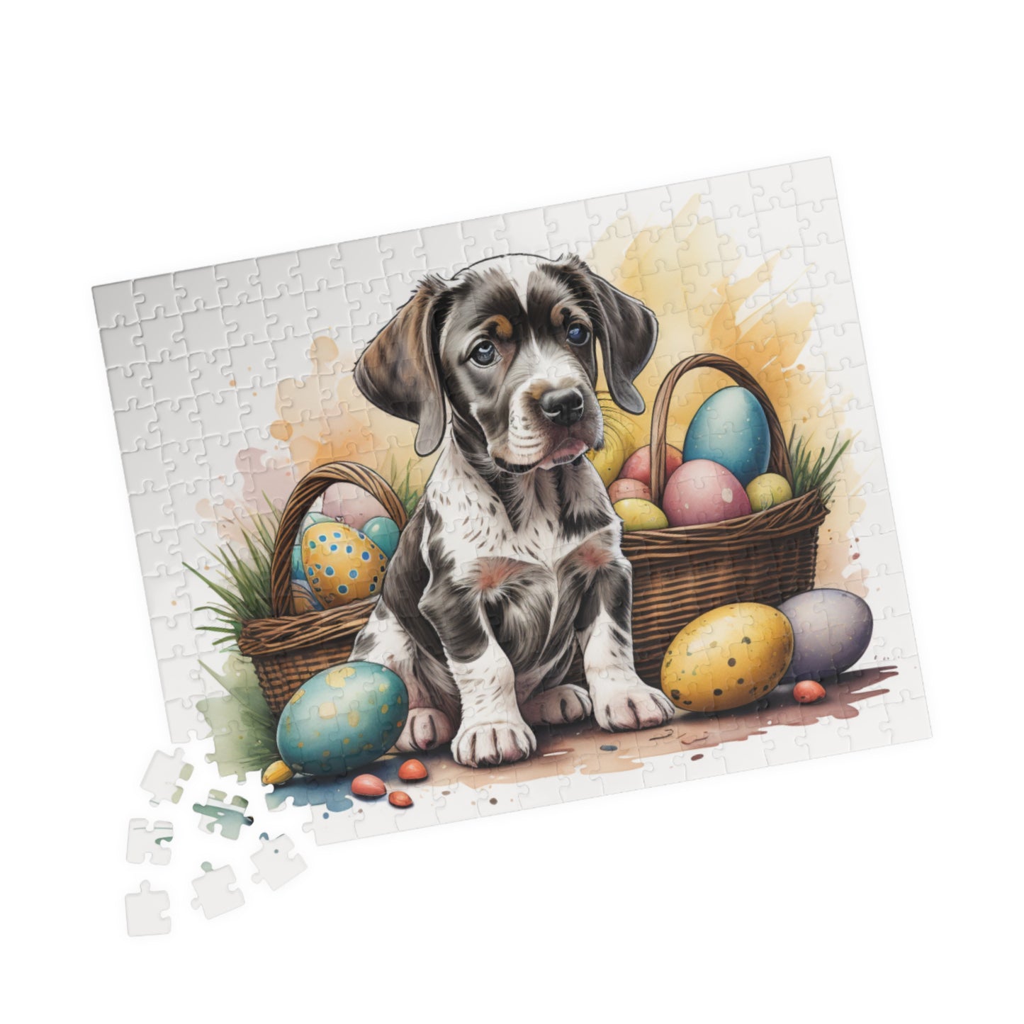 German Short Haired Pointer Easter Puppy Puzzle - Dog Lovers, Mental Health Benefits, Holiday Fun, Mindfulness, Stress Relief, Festive Gift