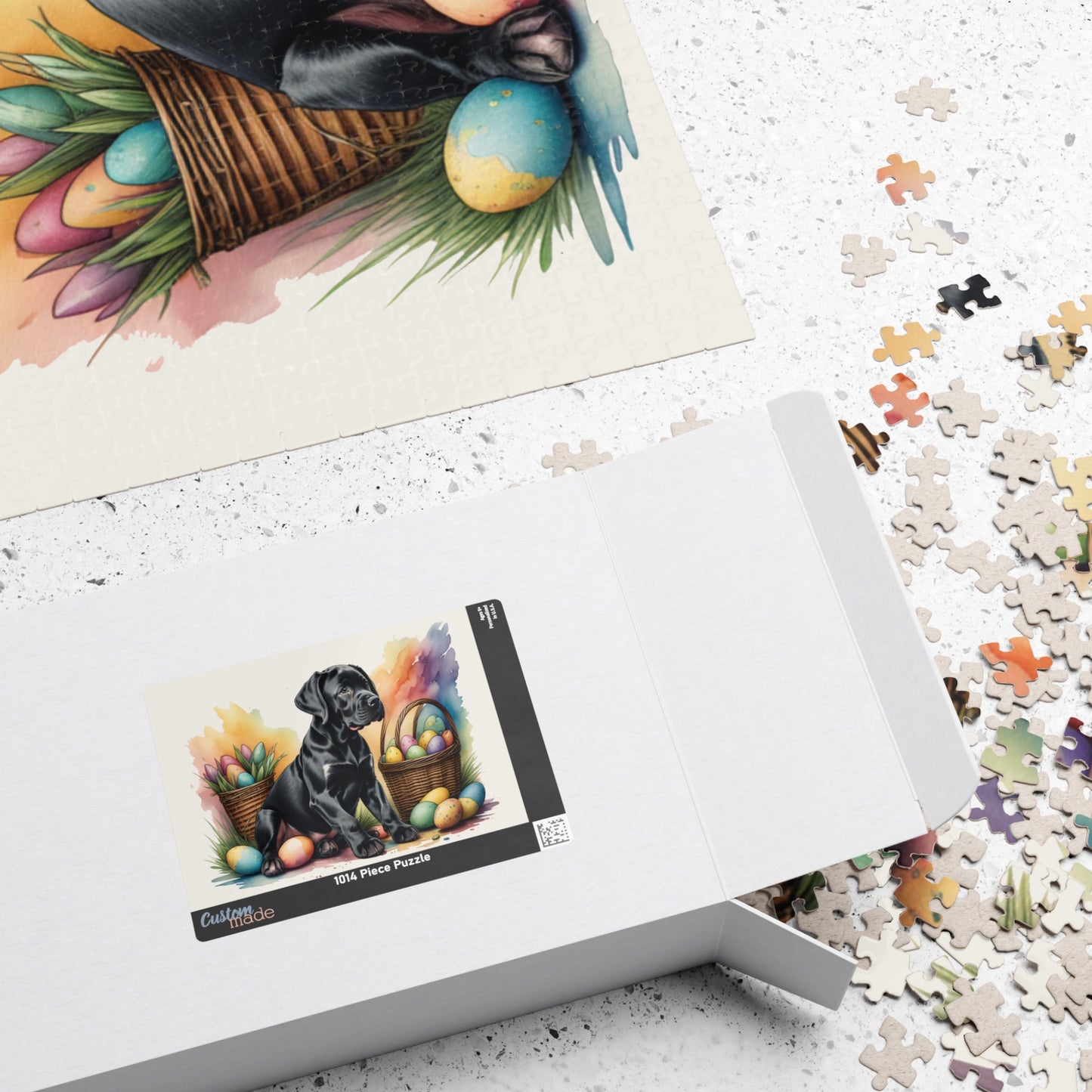 Great Dane (Black) Easter Puppy Puzzle - Dog Lovers, Mental Health Benefits, Holiday Fun, Mindfulness, Stress Relief, Festive Gift