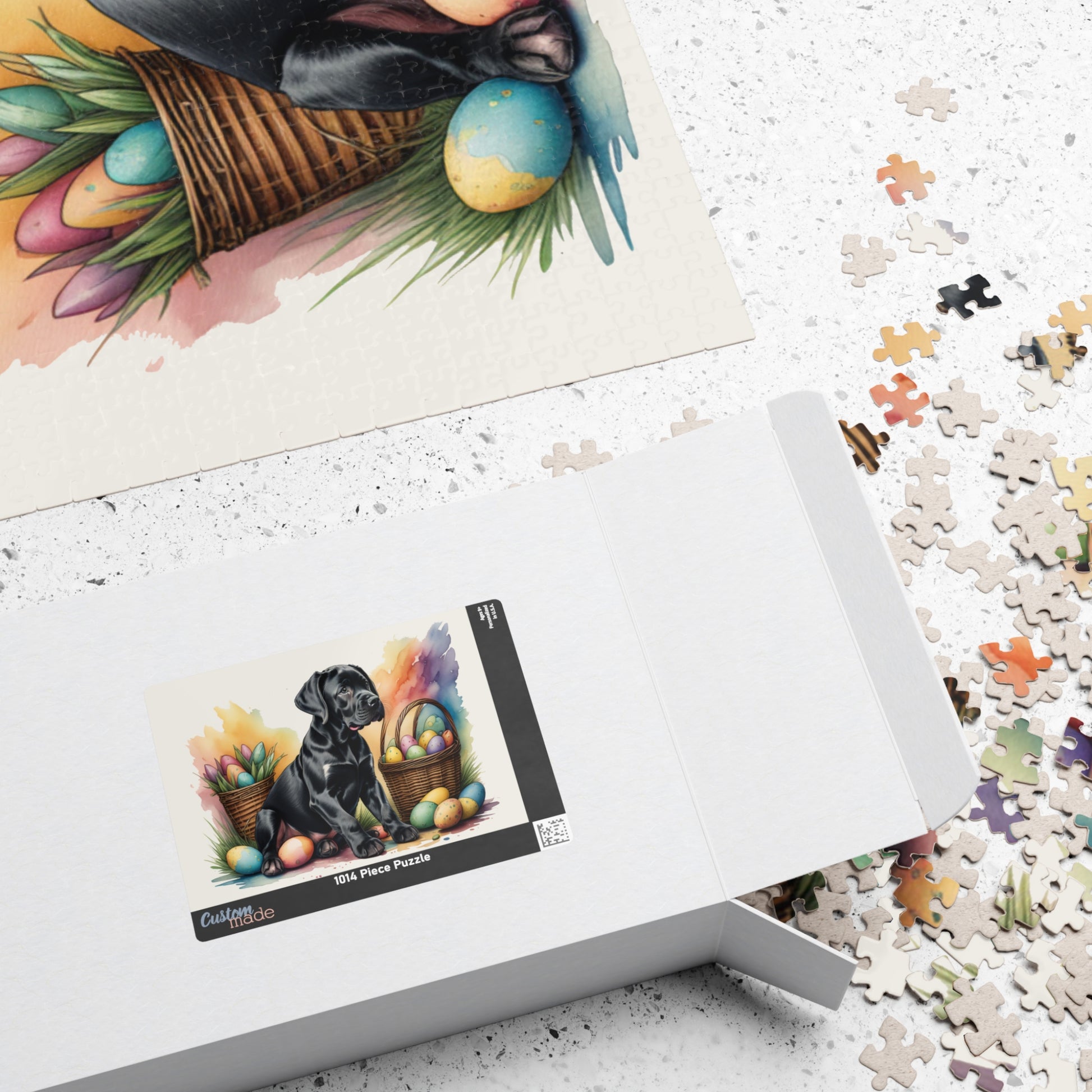 Great Dane (Black) Easter Puppy Puzzle - Dog Lovers, Mental Health Benefits, Holiday Fun, Mindfulness, Stress Relief, Festive Gift