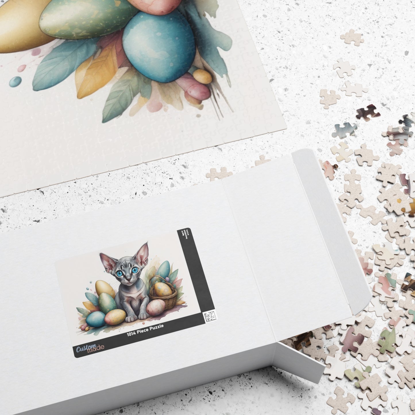 Sphynx Easter Kitten Puzzle - Cat Lovers, Mental Health Benefits, Holiday Fun, Mindfulness, Stress Relief, Festive Gift