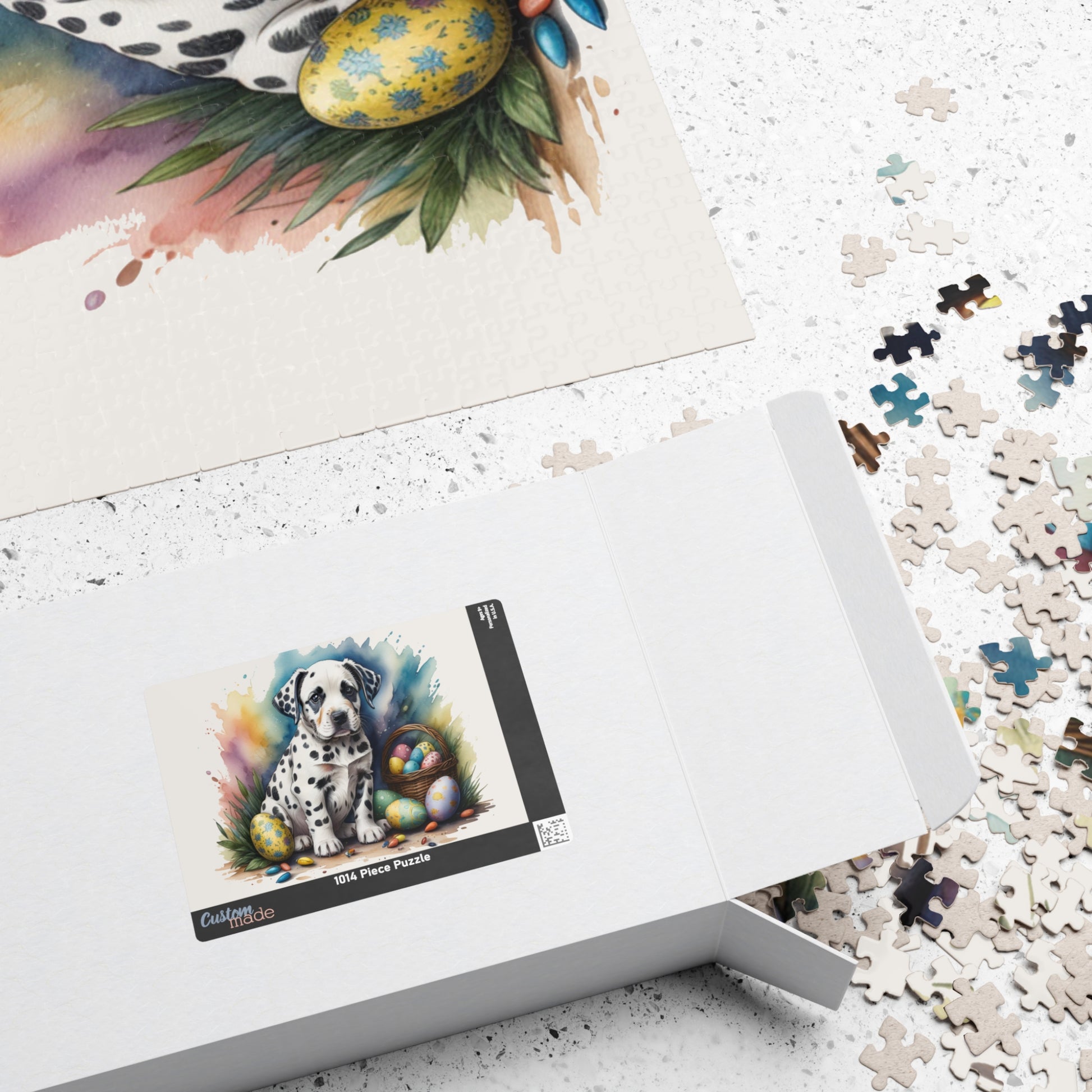 Dalmatian Easter Puppy Puzzle - Dog Lovers, Mental Health Benefits, Holiday Fun, Mindfulness, Stress Relief, Festive Gift