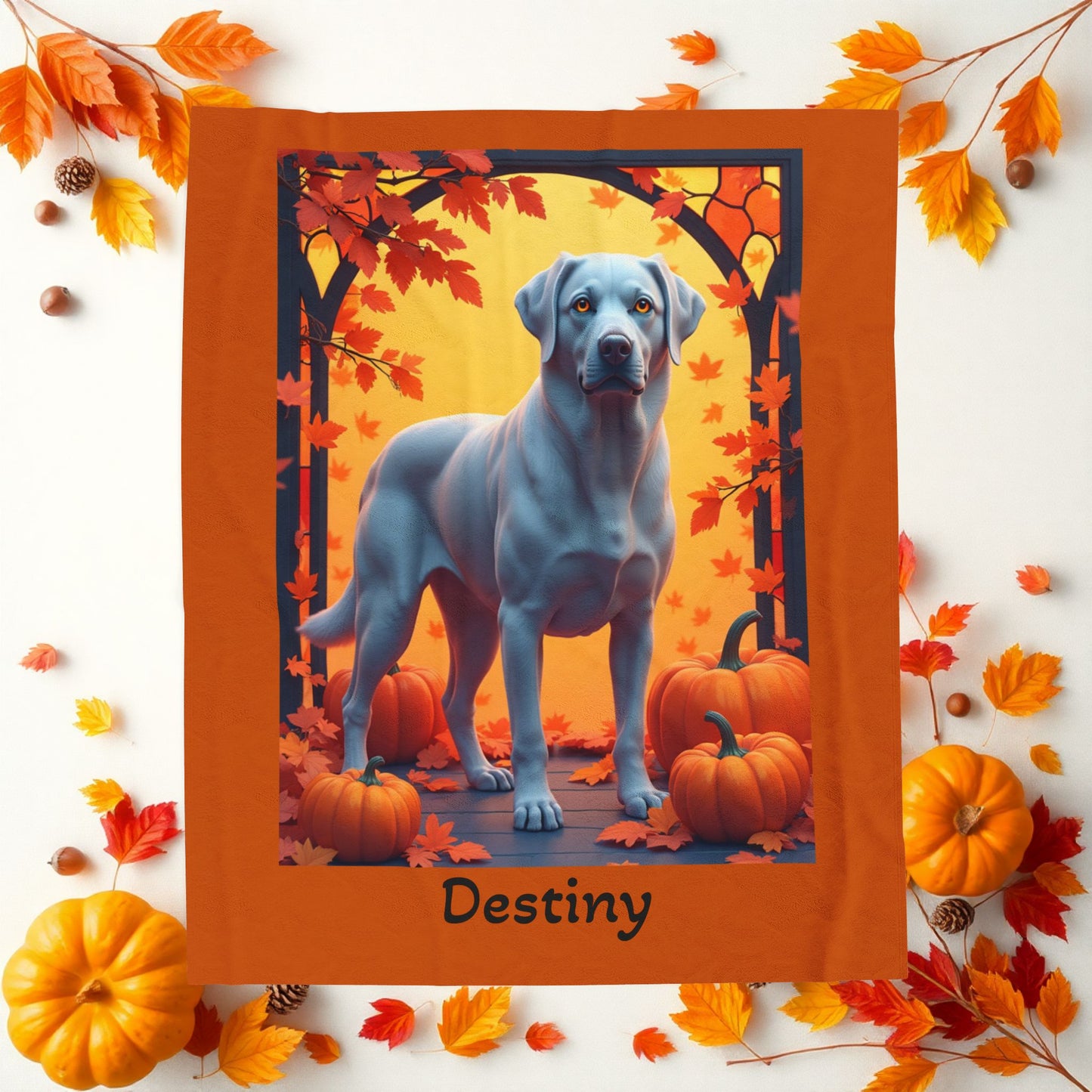 Silver Labrador Retriever velveteen plush blanket, custom dog throw for silver lab parents - MySisterIsASurvivor